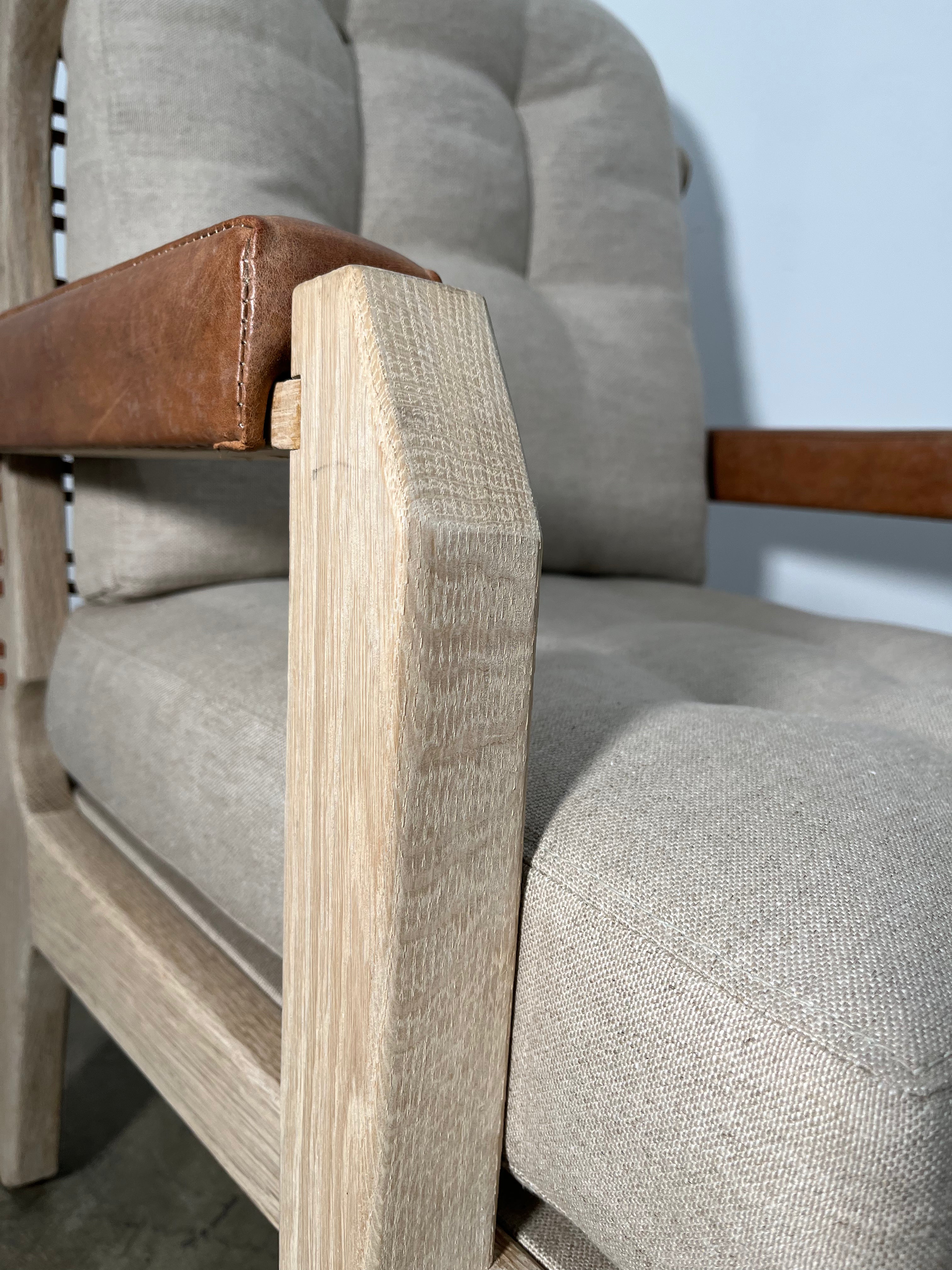 Limited Edition Langdon Arm Chairs with Leather Backs