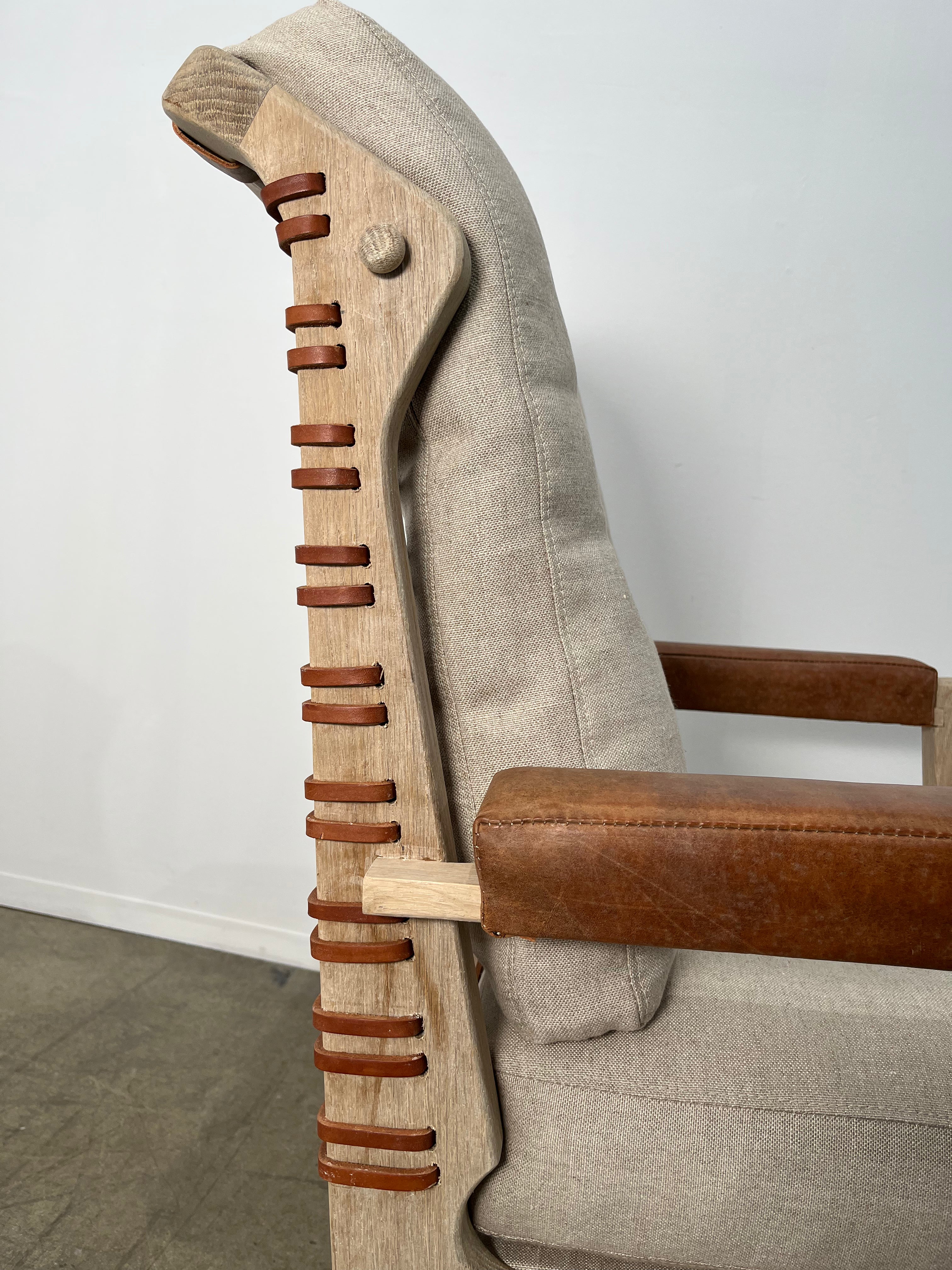 Limited Edition Langdon Arm Chairs with Leather Backs