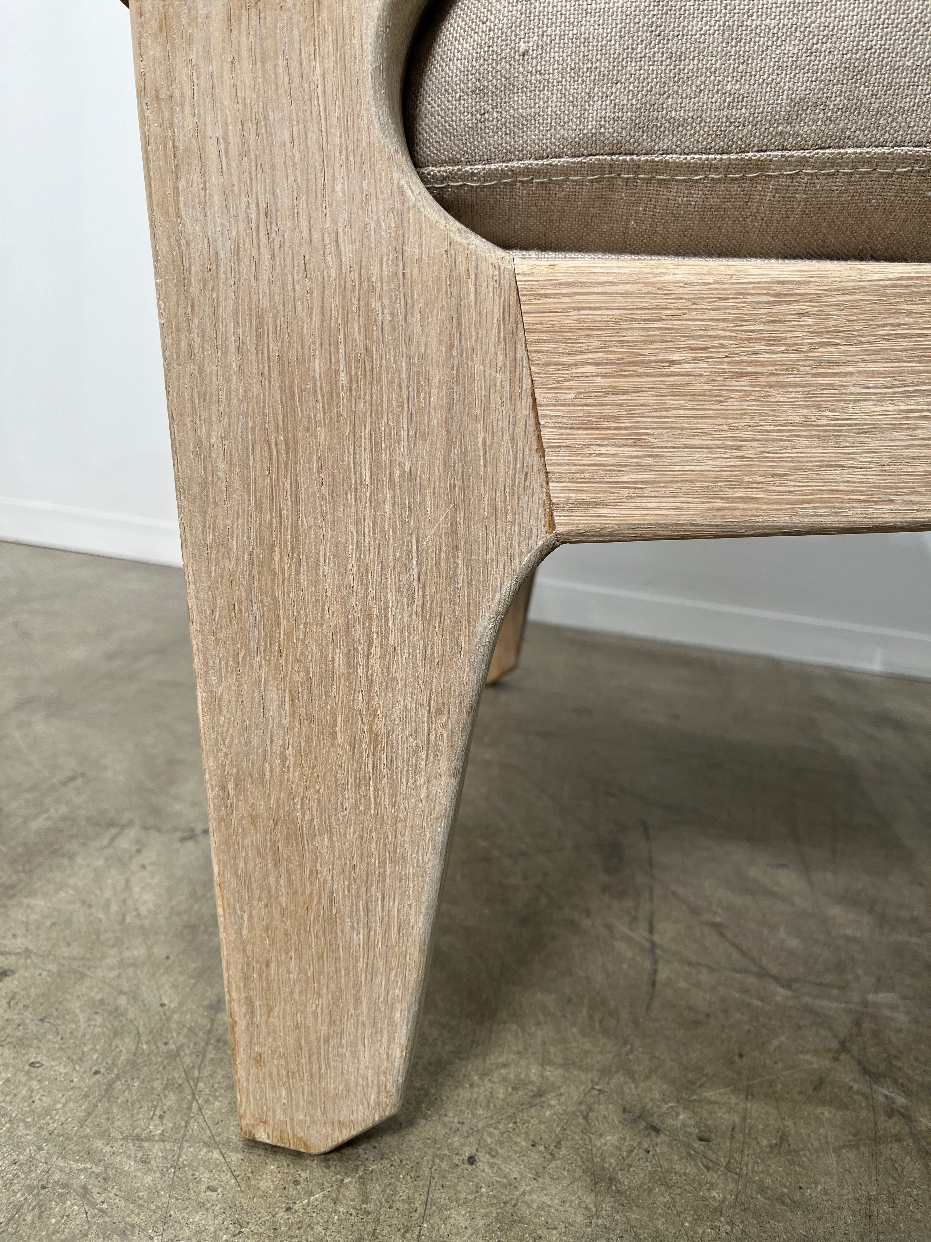 Limited Edition Langdon Arm Chairs with Leather Backs