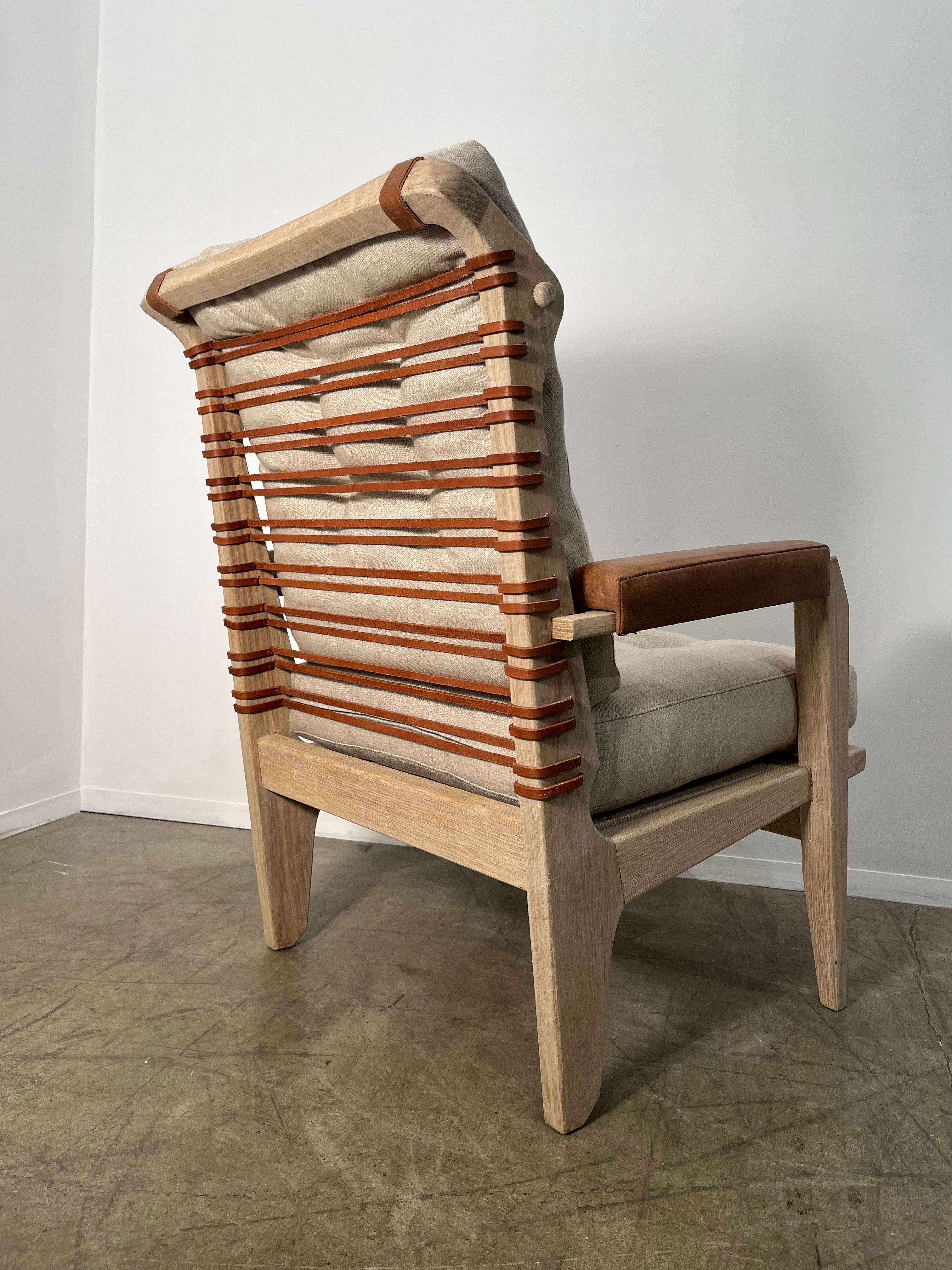 Limited Edition Langdon Arm Chairs with Leather Backs