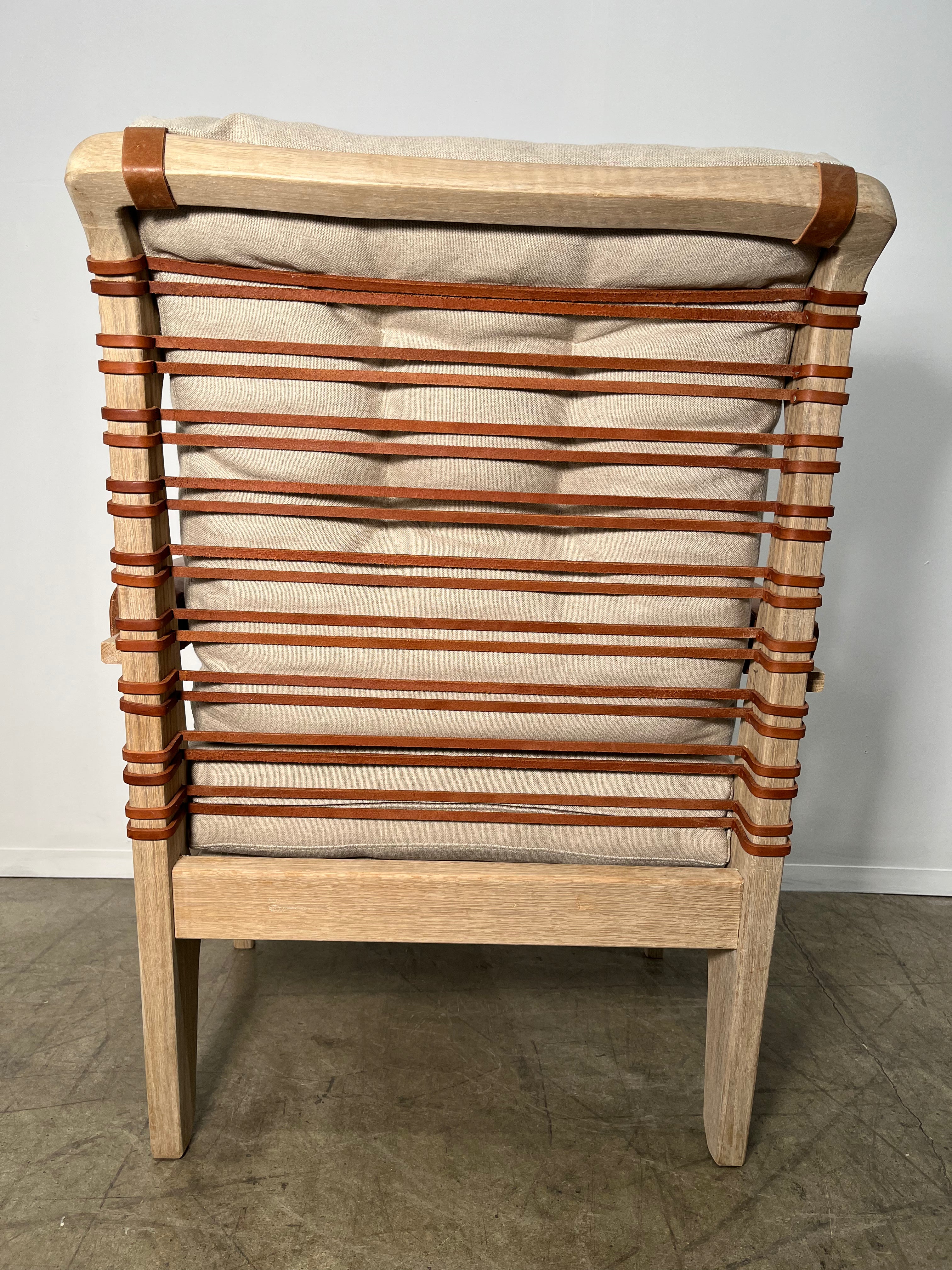 Limited Edition Langdon Arm Chairs with Leather Backs