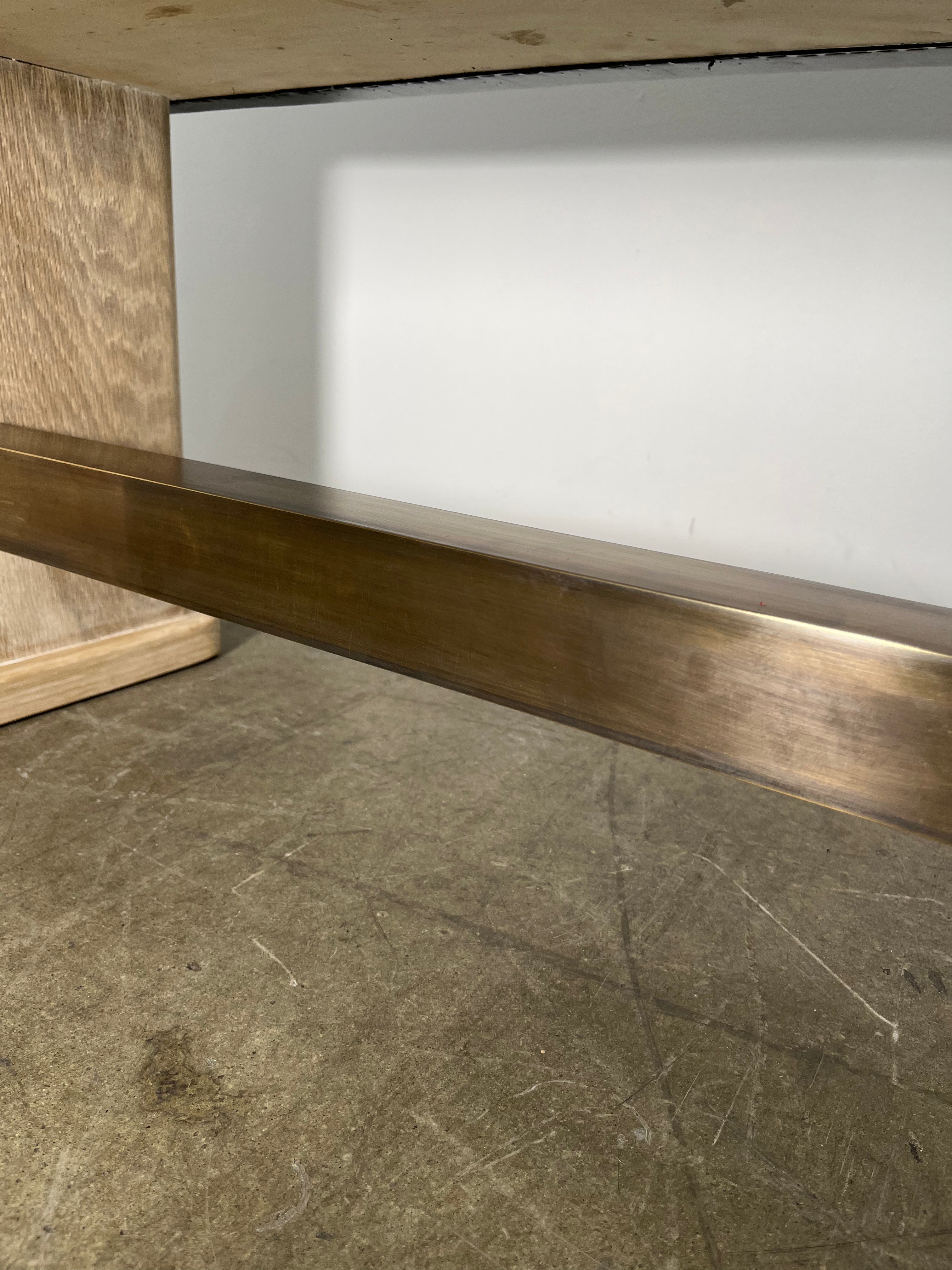 Limited Edition Vintage Black Leather Bench