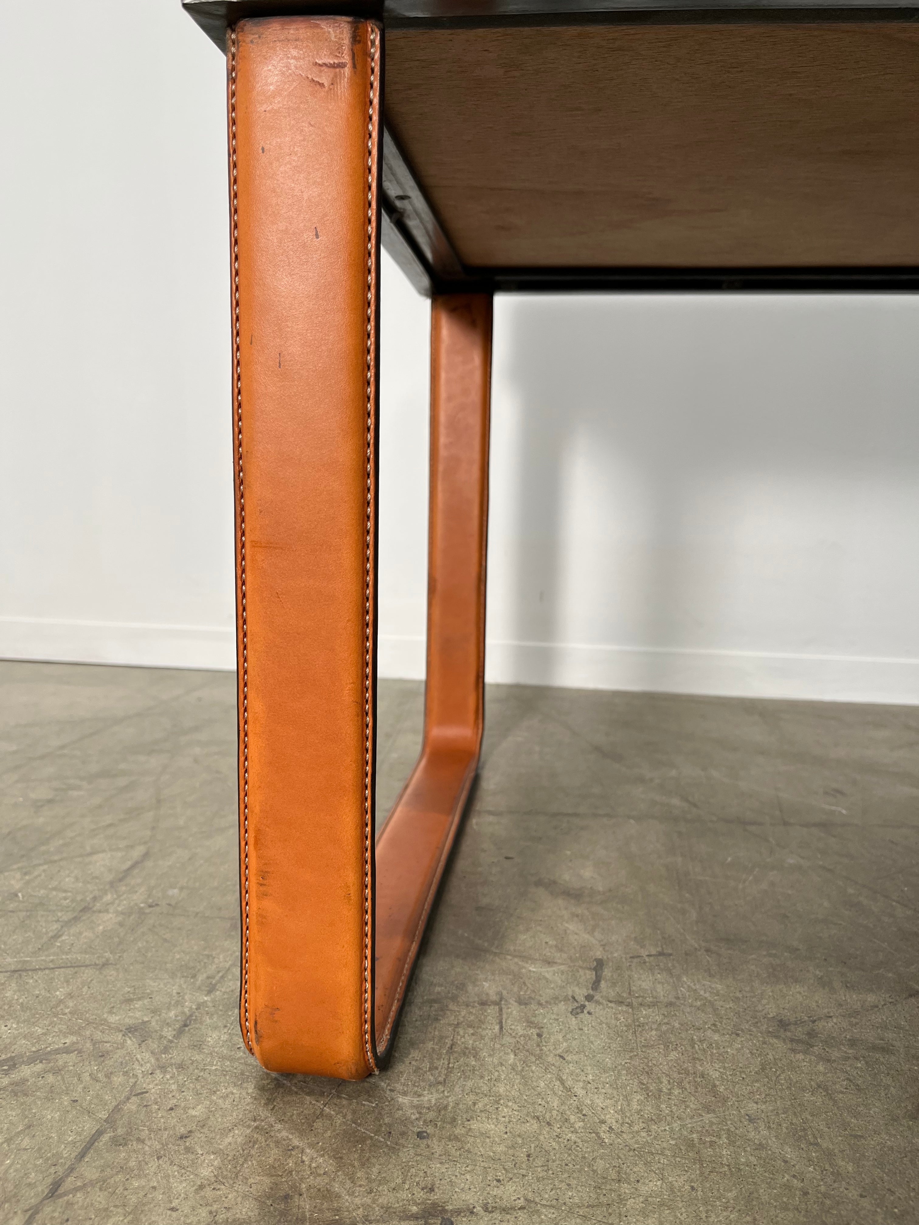 Limited Edition Saddle Leather Stool/Table