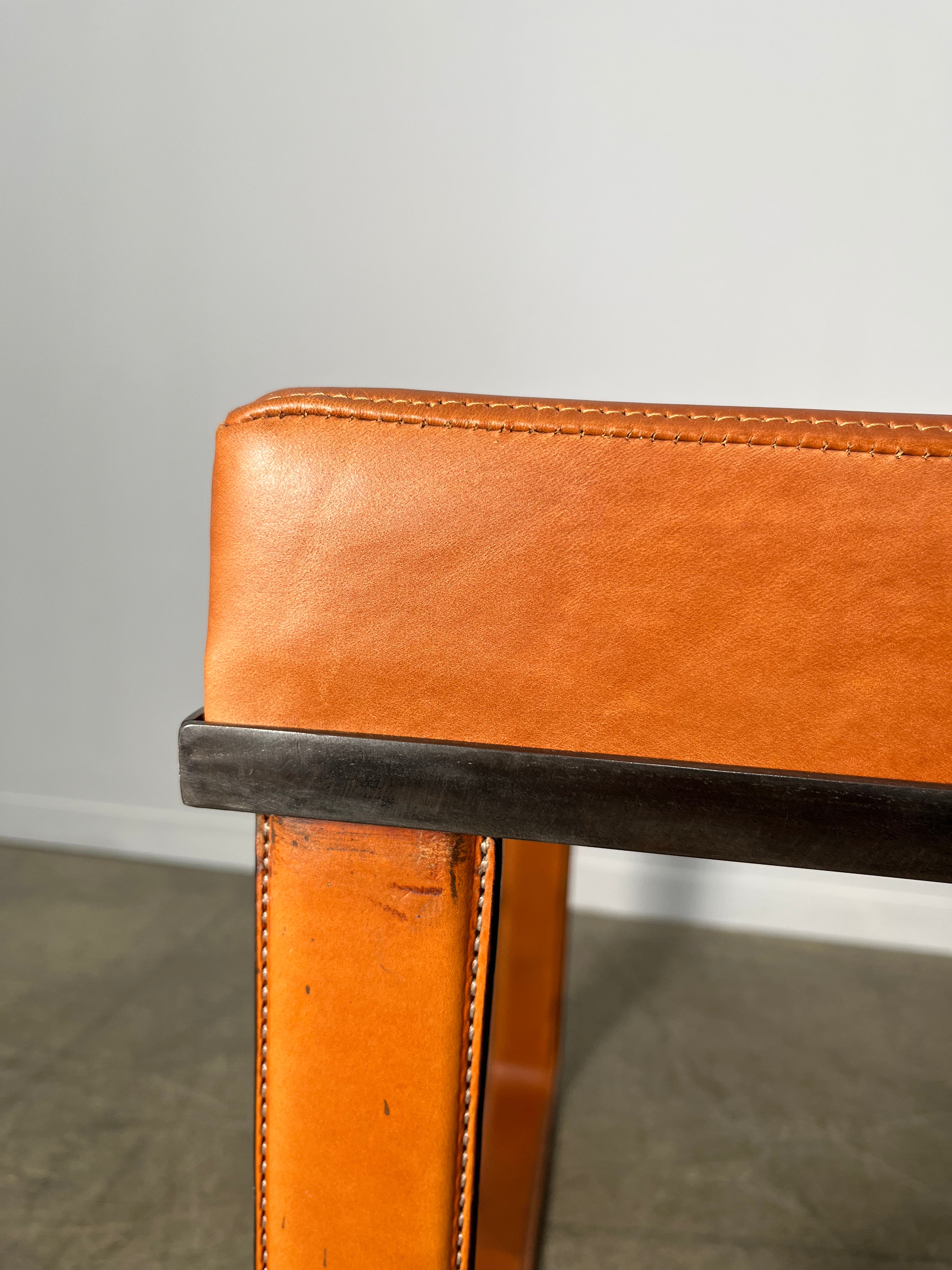 Limited Edition Saddle Leather Stool/Table
