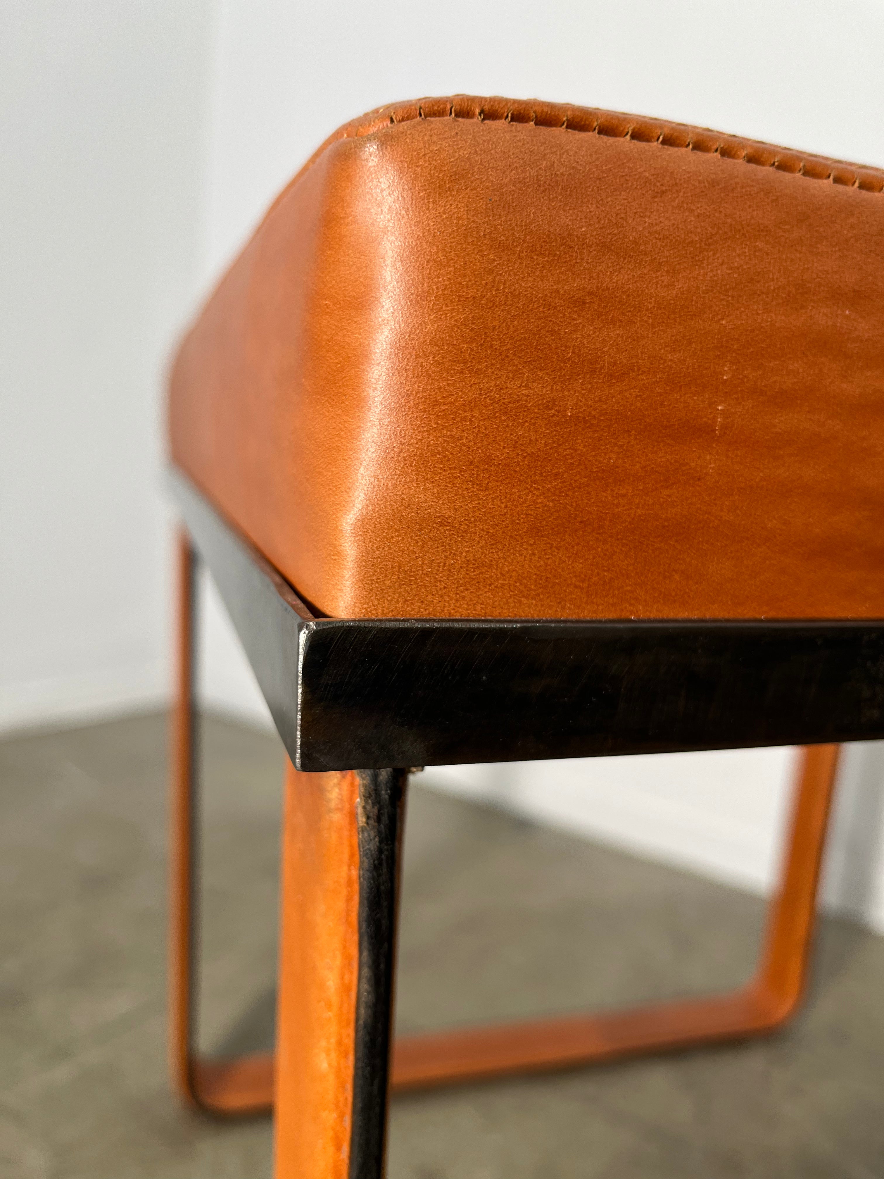 Limited Edition Saddle Leather Stool/Table