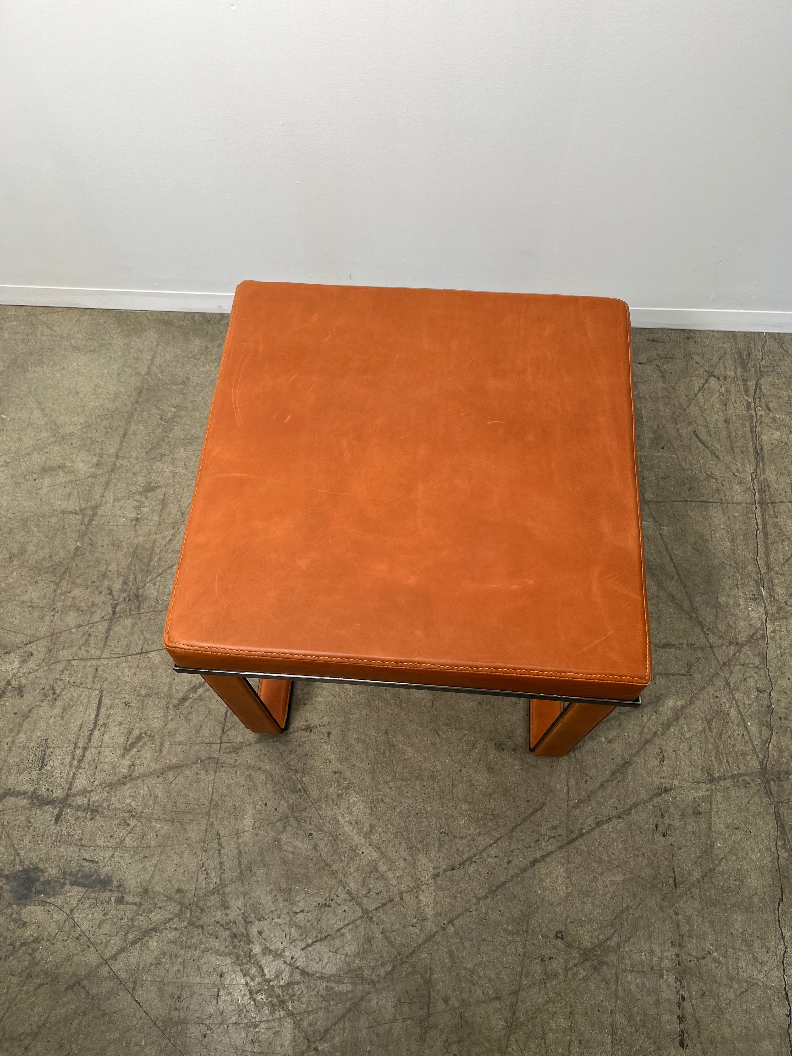 Limited Edition Saddle Leather Stool/Table