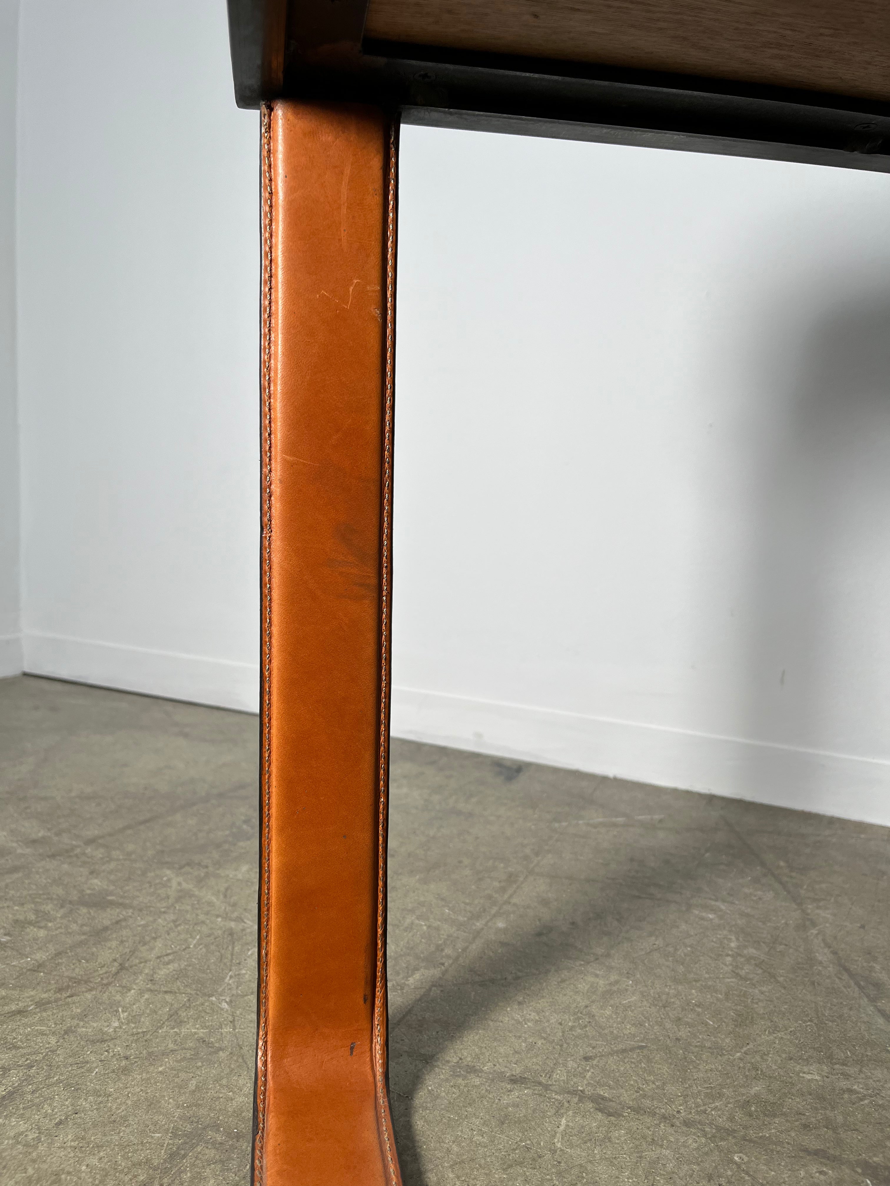 Limited Edition Saddle Leather Stool/Table