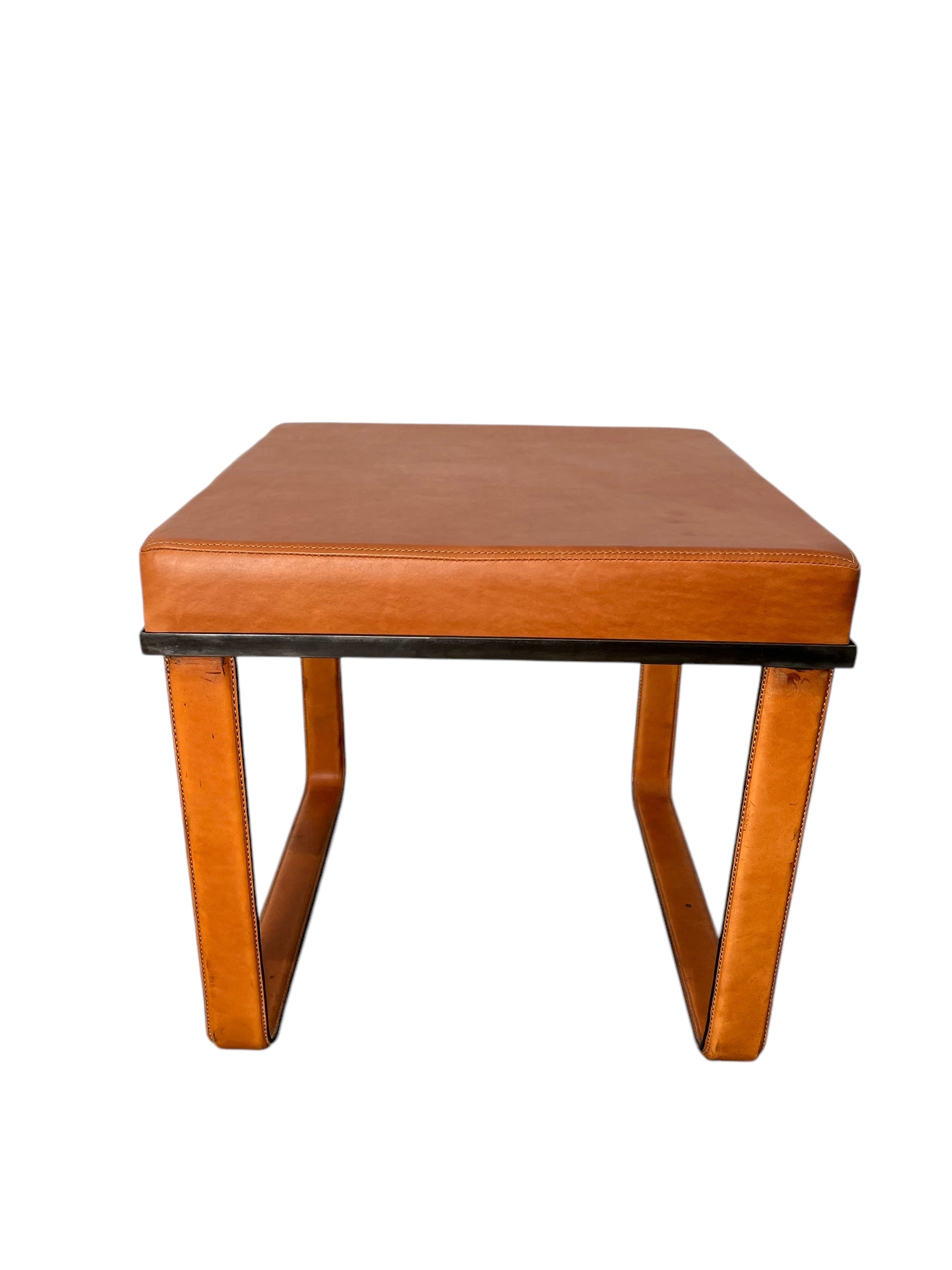 Limited Edition Saddle Leather Stool/Table