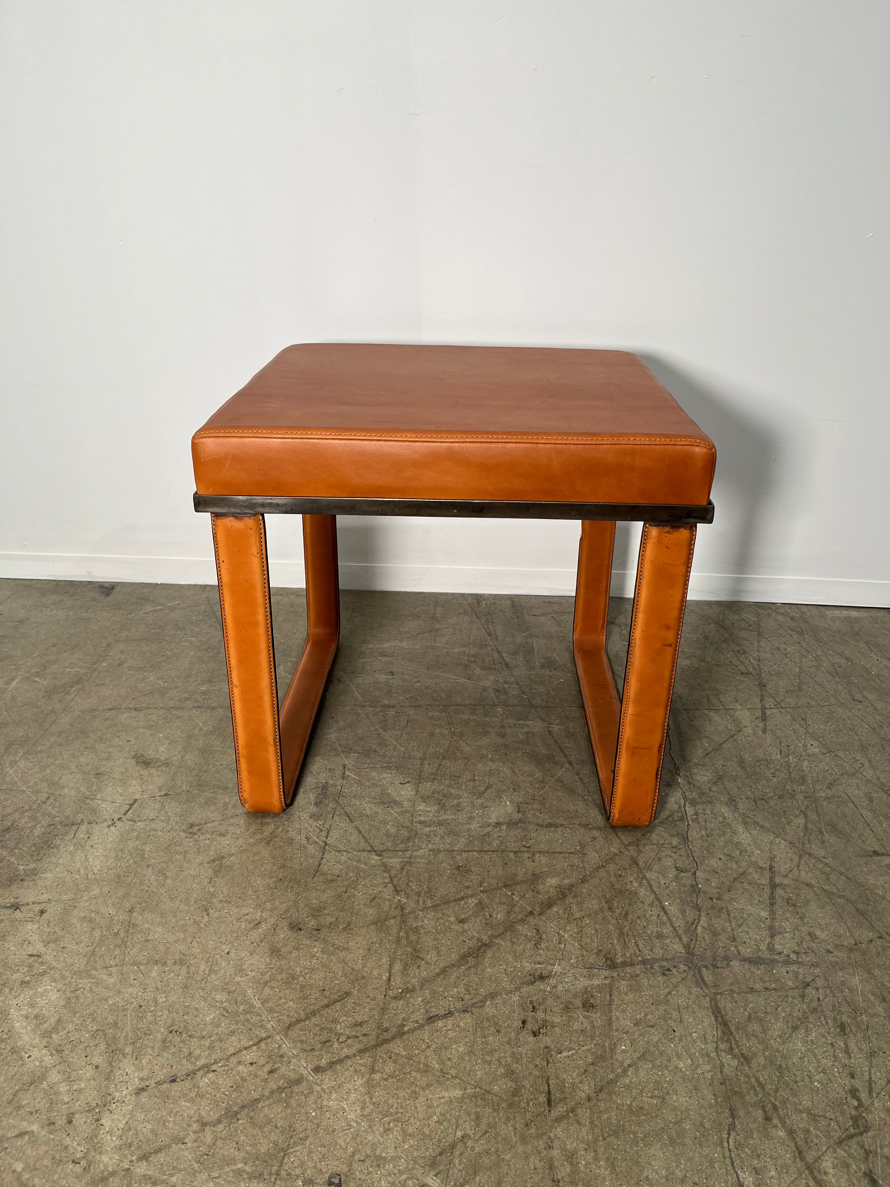 Limited Edition Saddle Leather Stool/Table