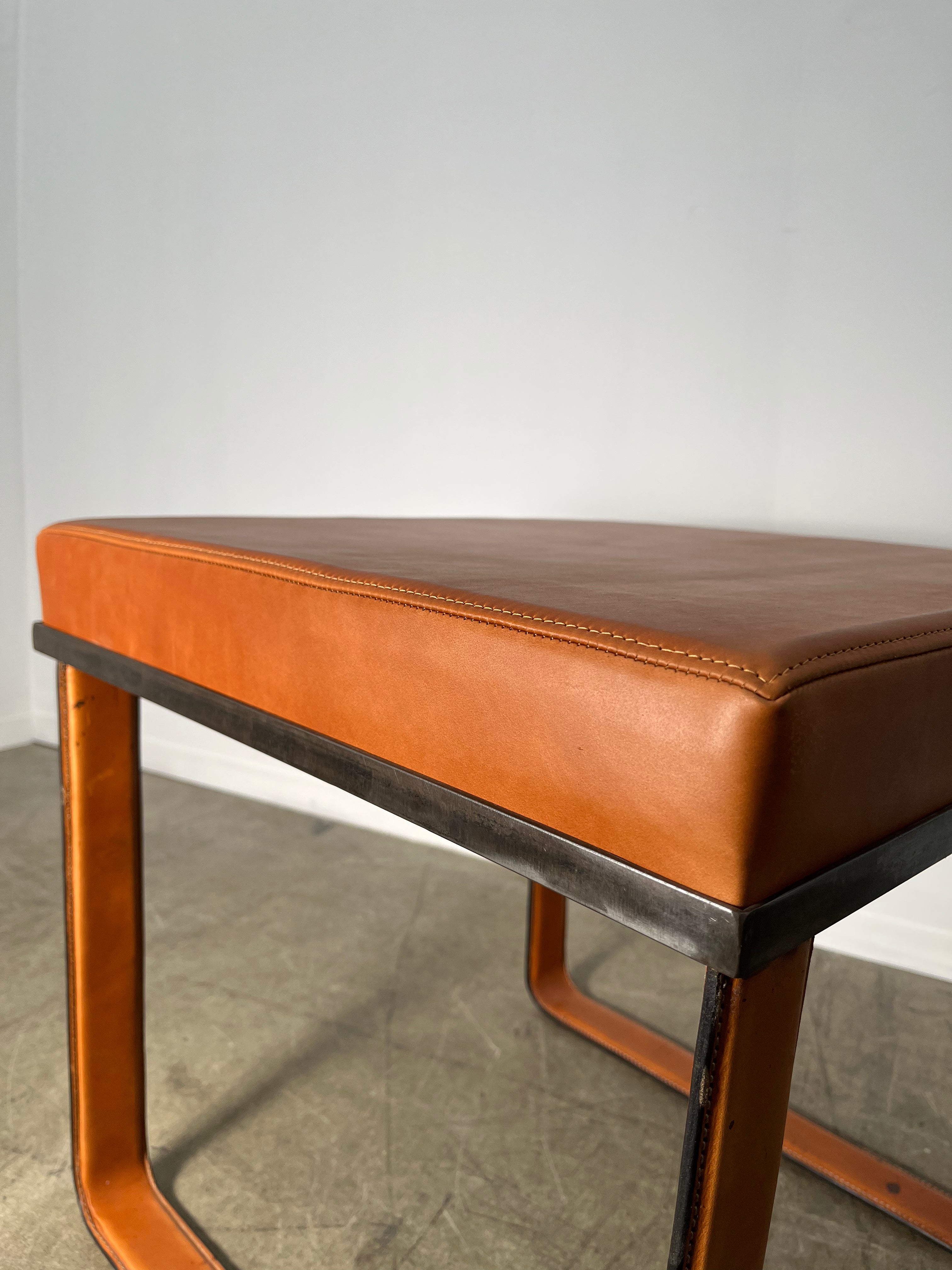 Limited Edition Saddle Leather Stool/Table