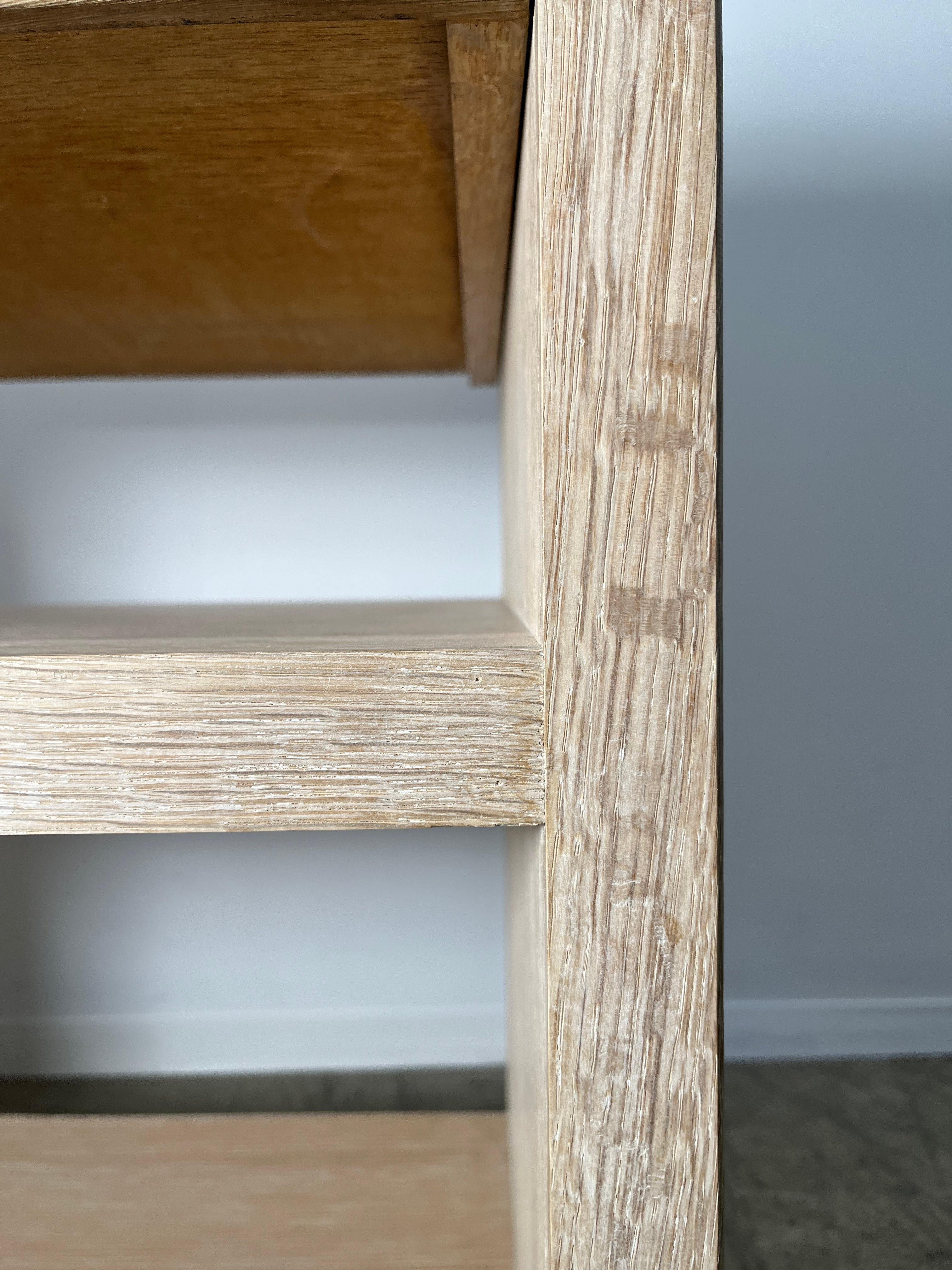 Limited Edition Hollis Oak and Leather Top Nightstand