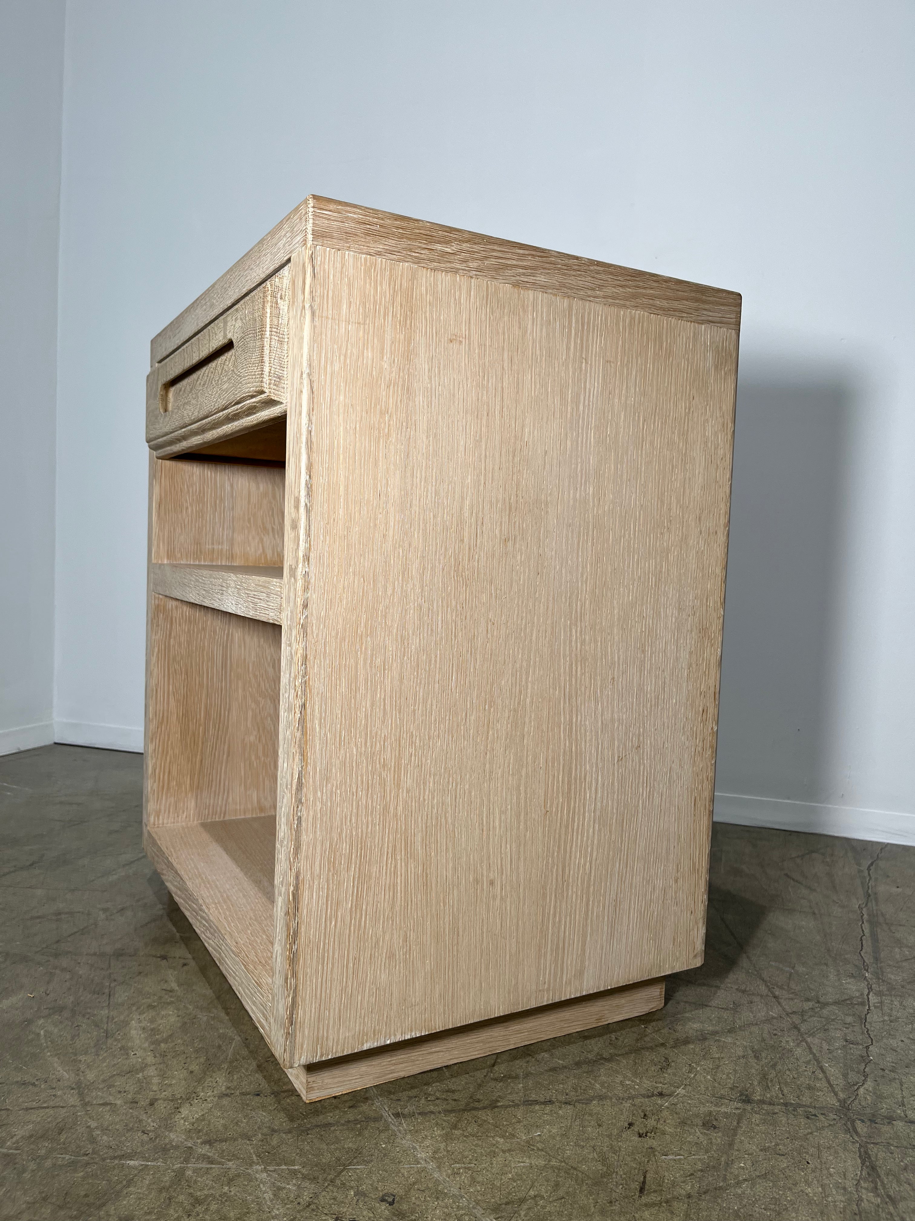 Limited Edition Hollis Oak and Leather Top Nightstand