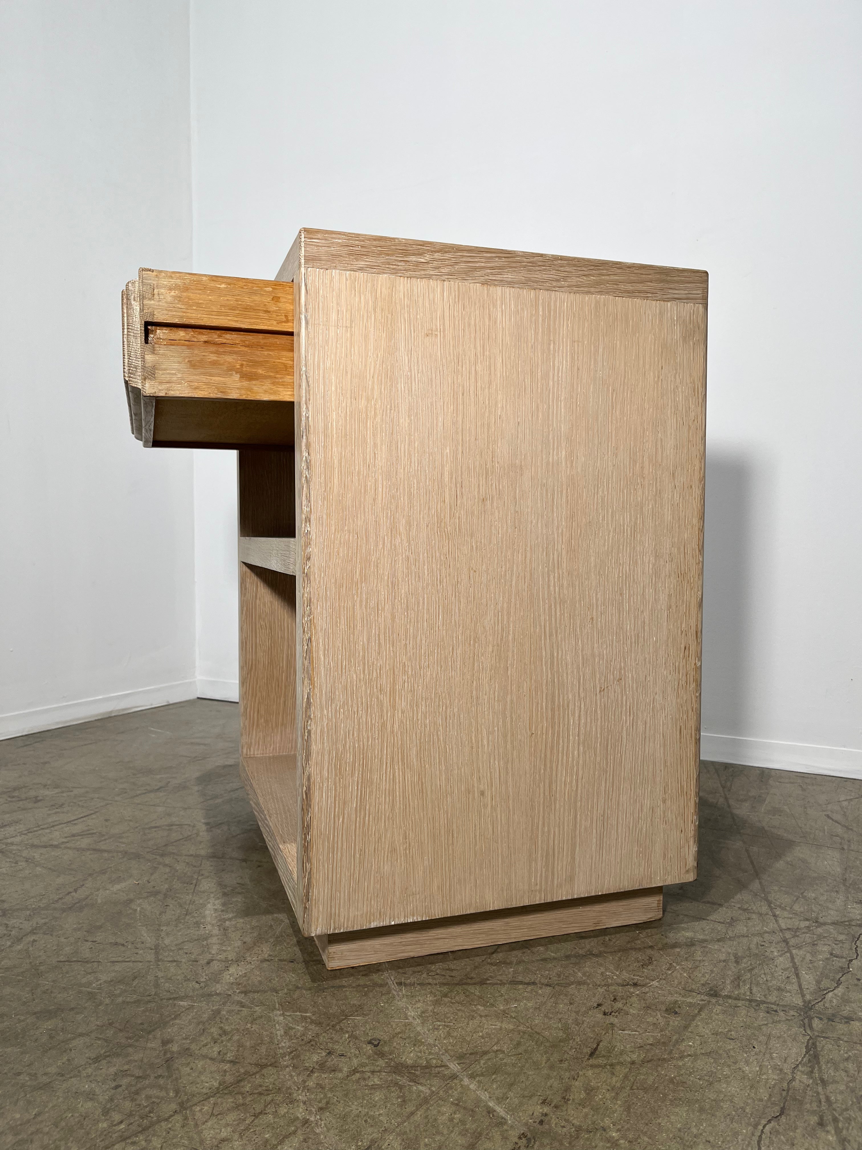 Limited Edition Hollis Oak and Leather Top Nightstand
