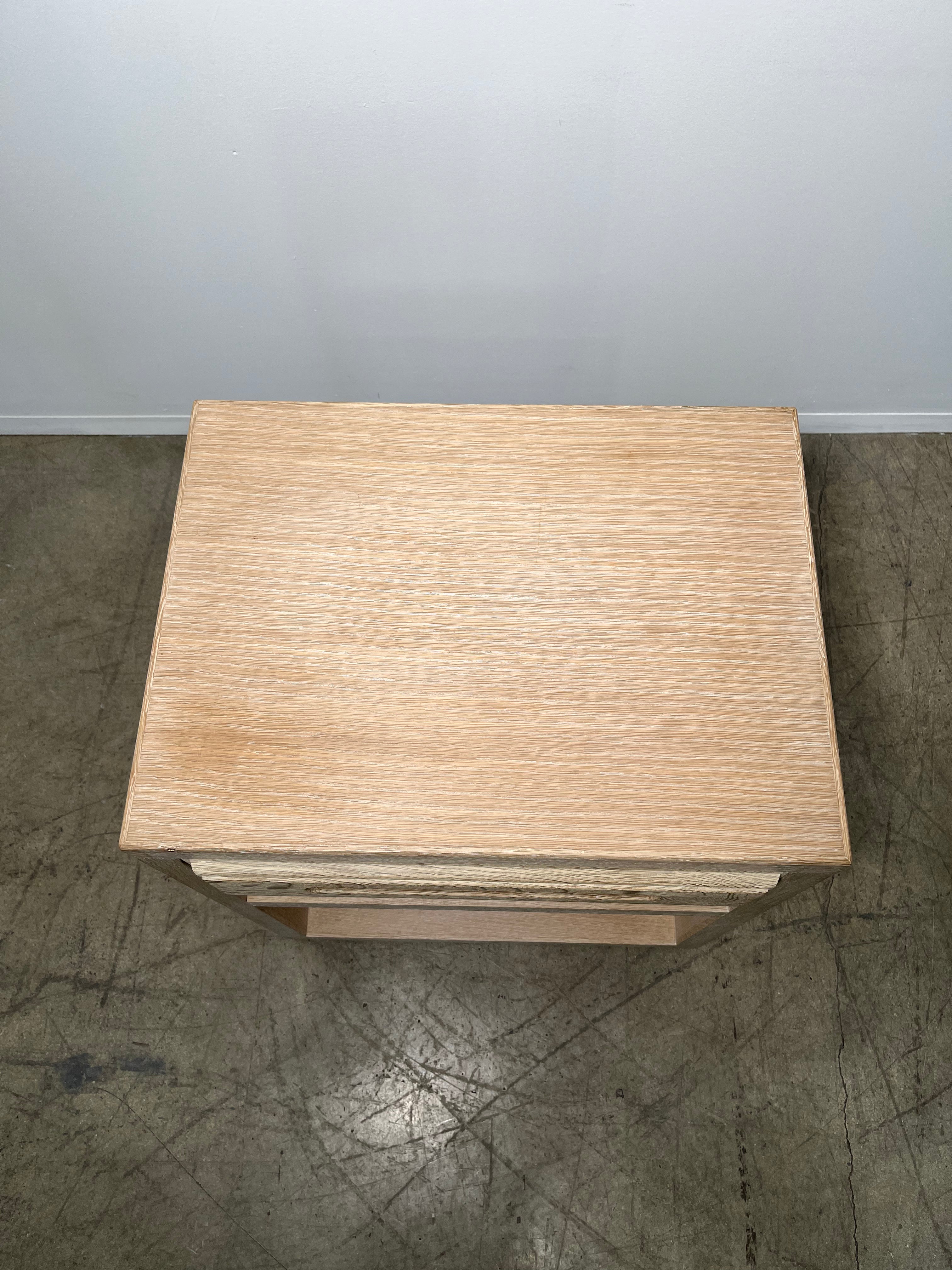Limited Edition Hollis Oak and Leather Top Nightstand