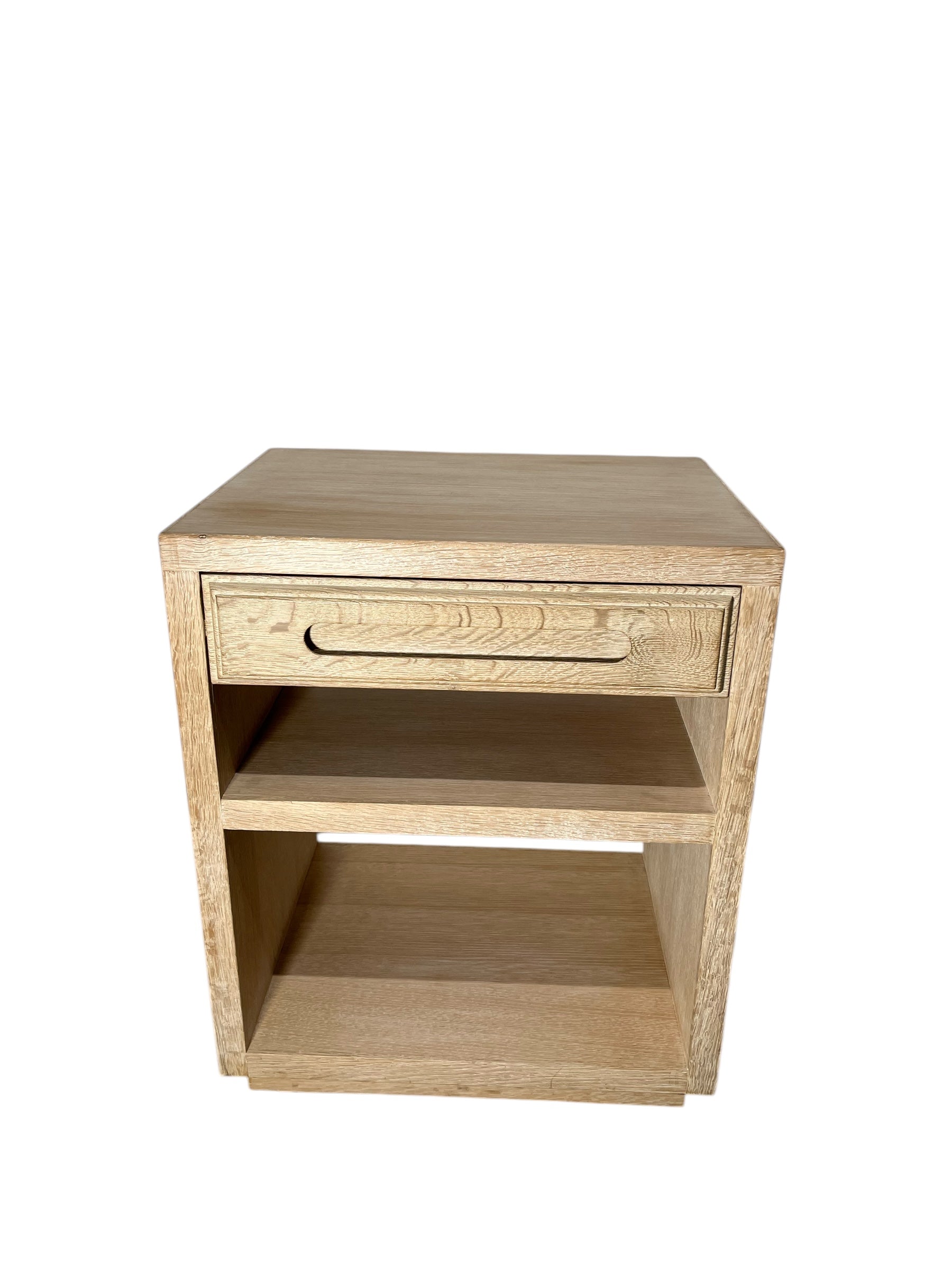 Limited Edition Hollis Oak and Leather Top Nightstand