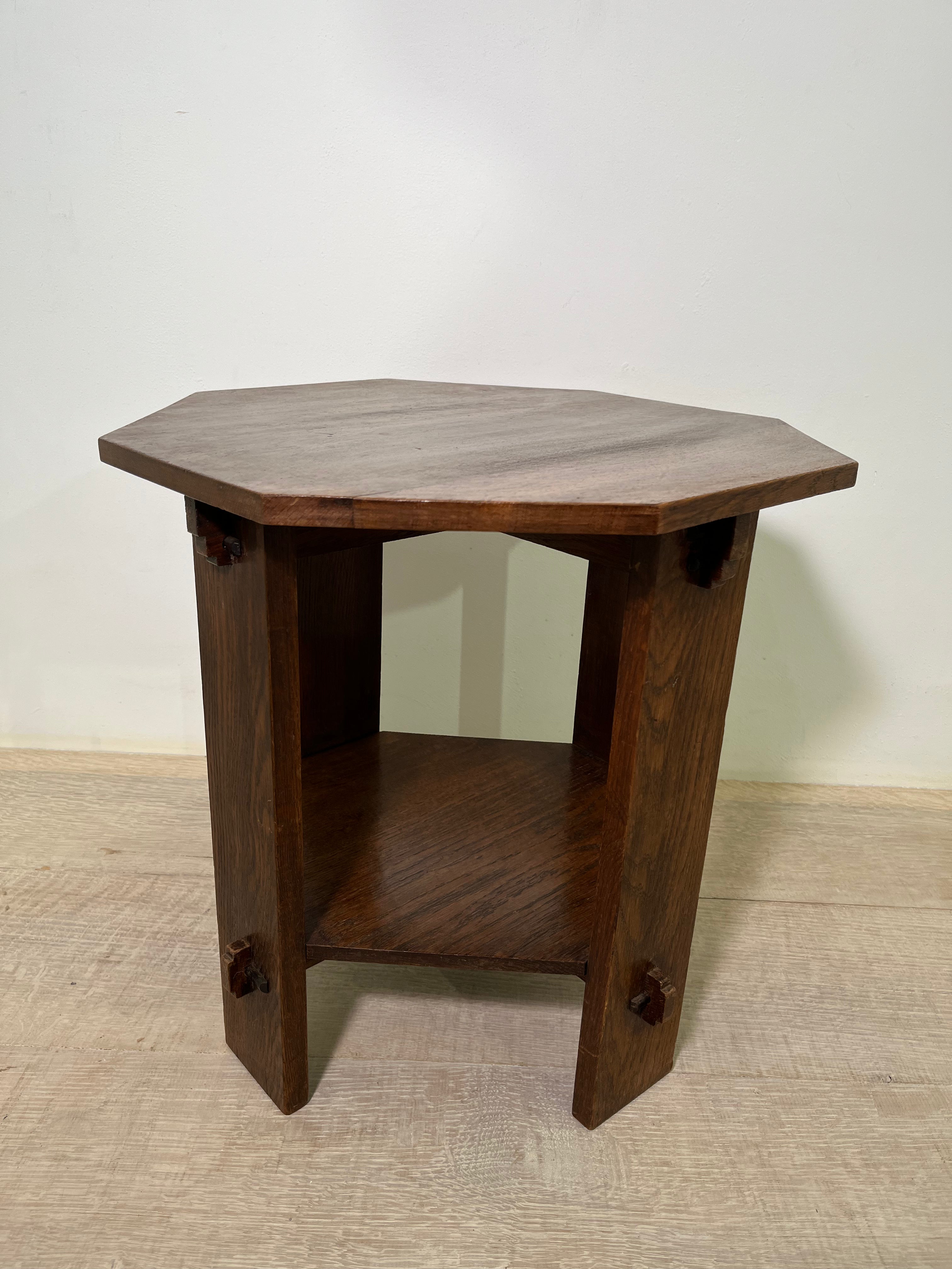 English Deco Wood Side Table