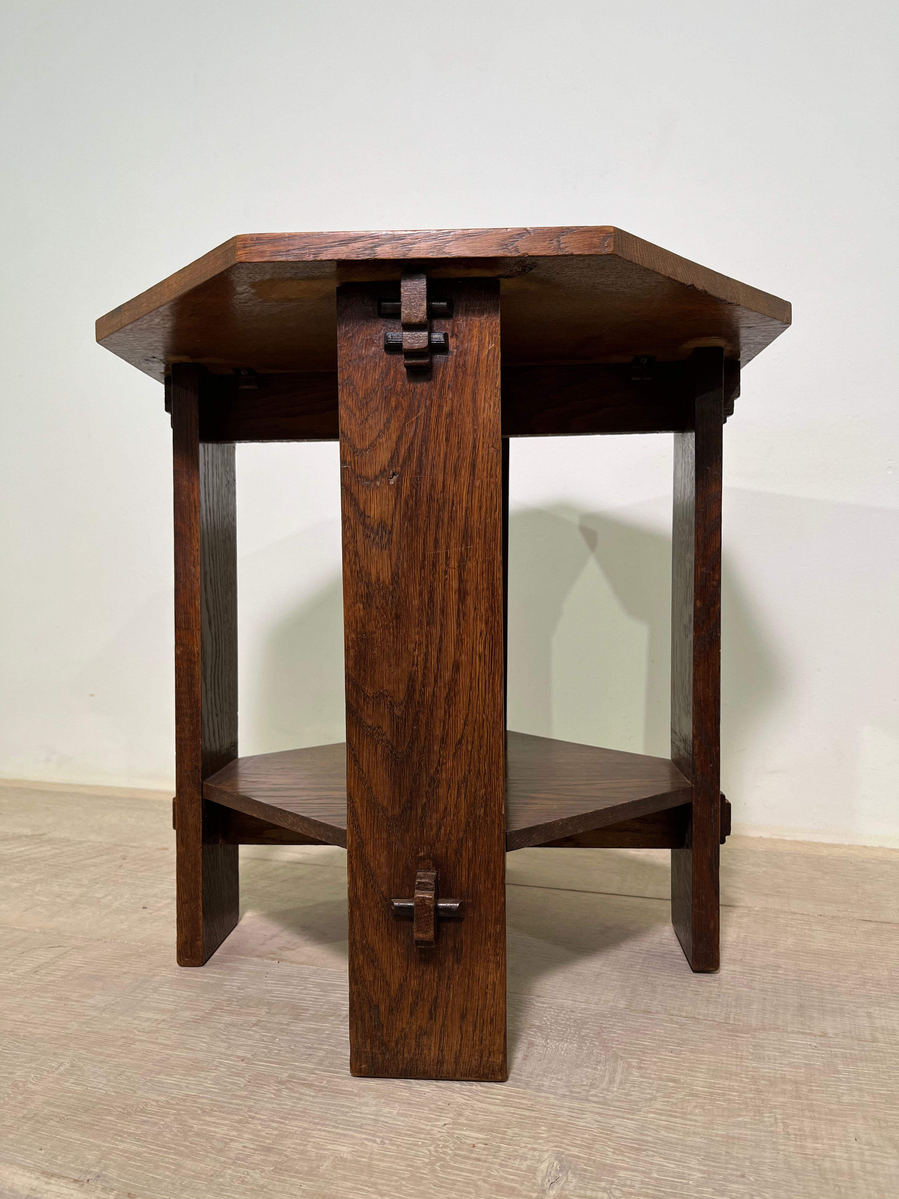 English Deco Wood Side Table