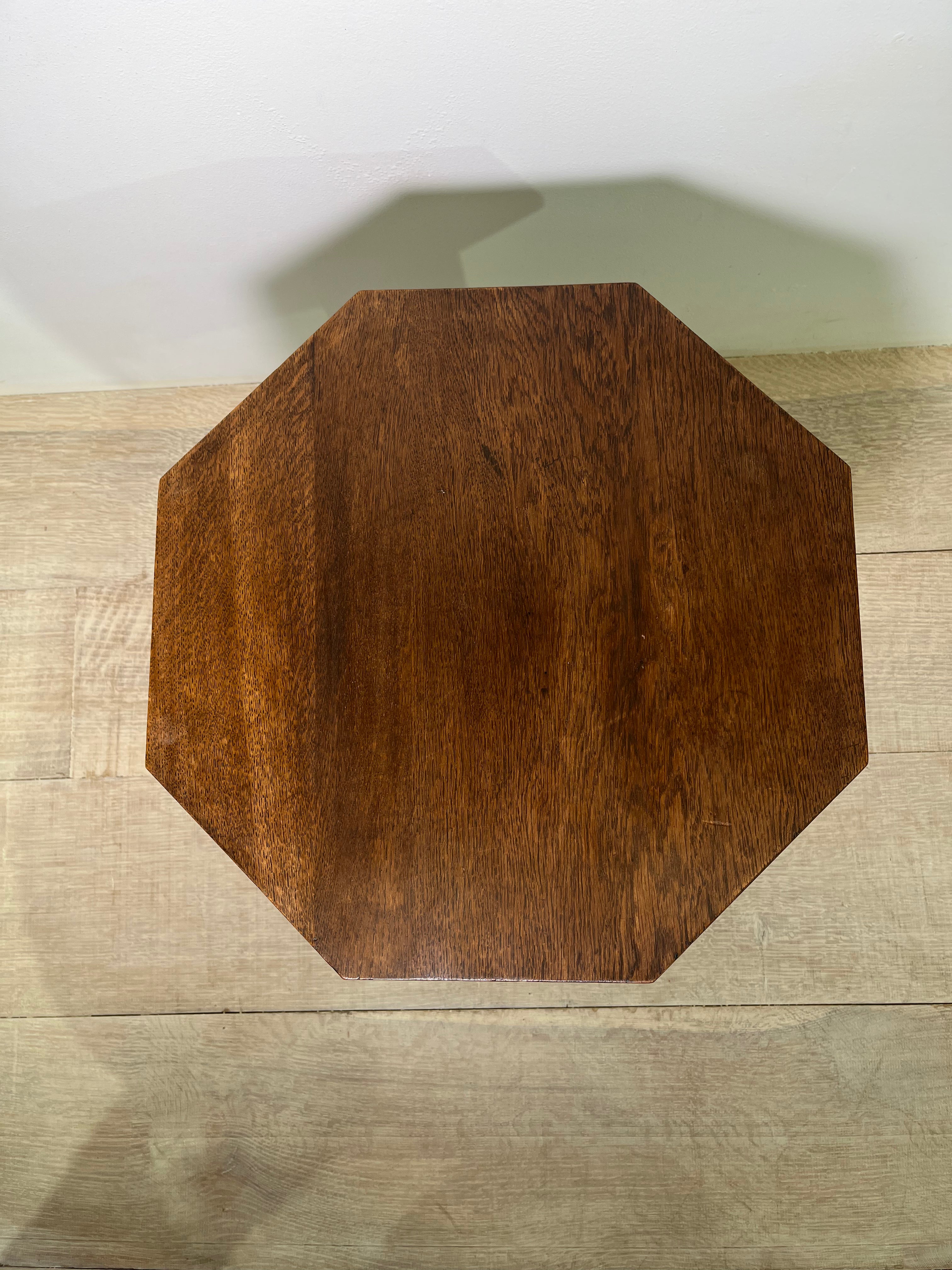 English Deco Wood Side Table