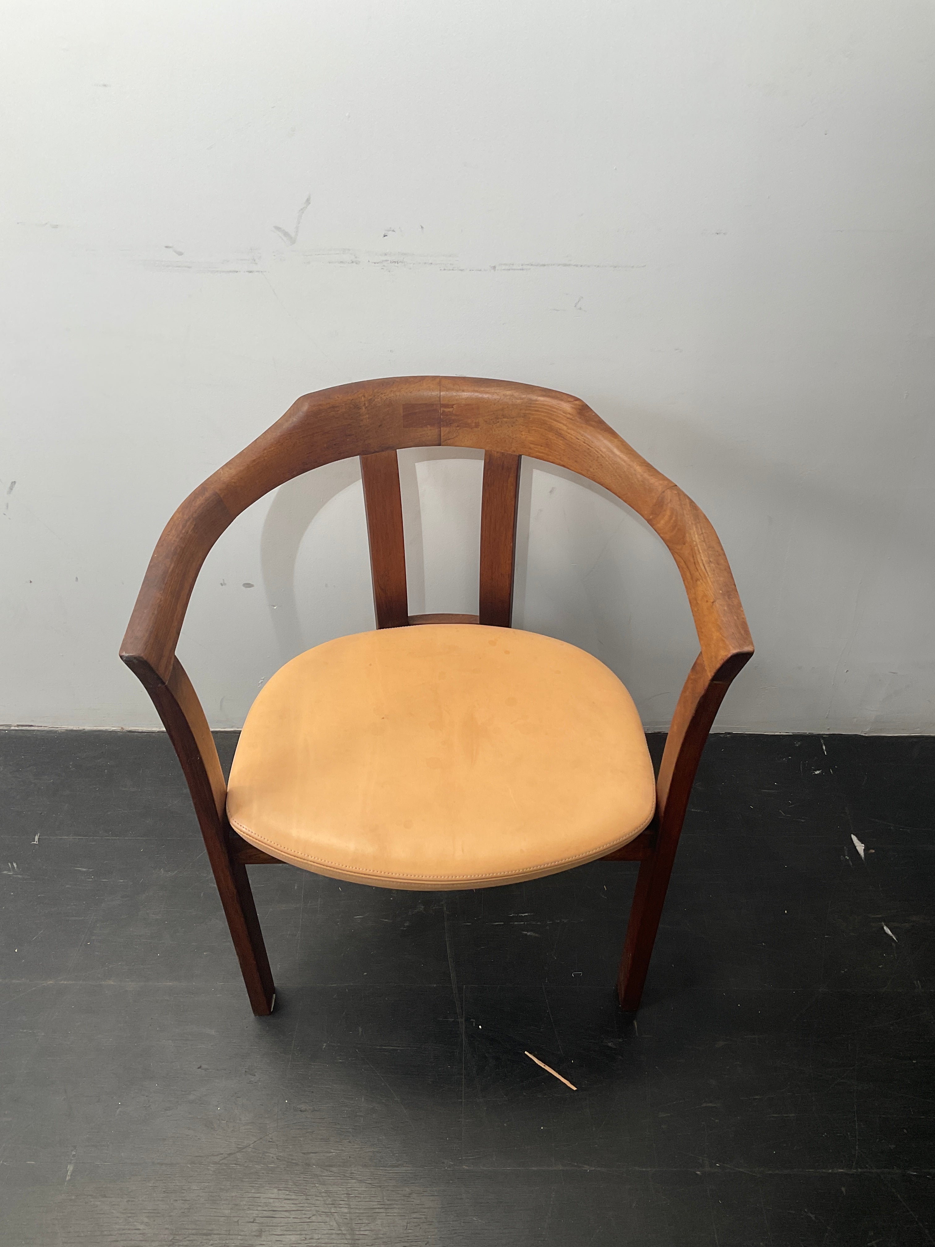 Set of (4) Danish Dining Chairs with leather seats
