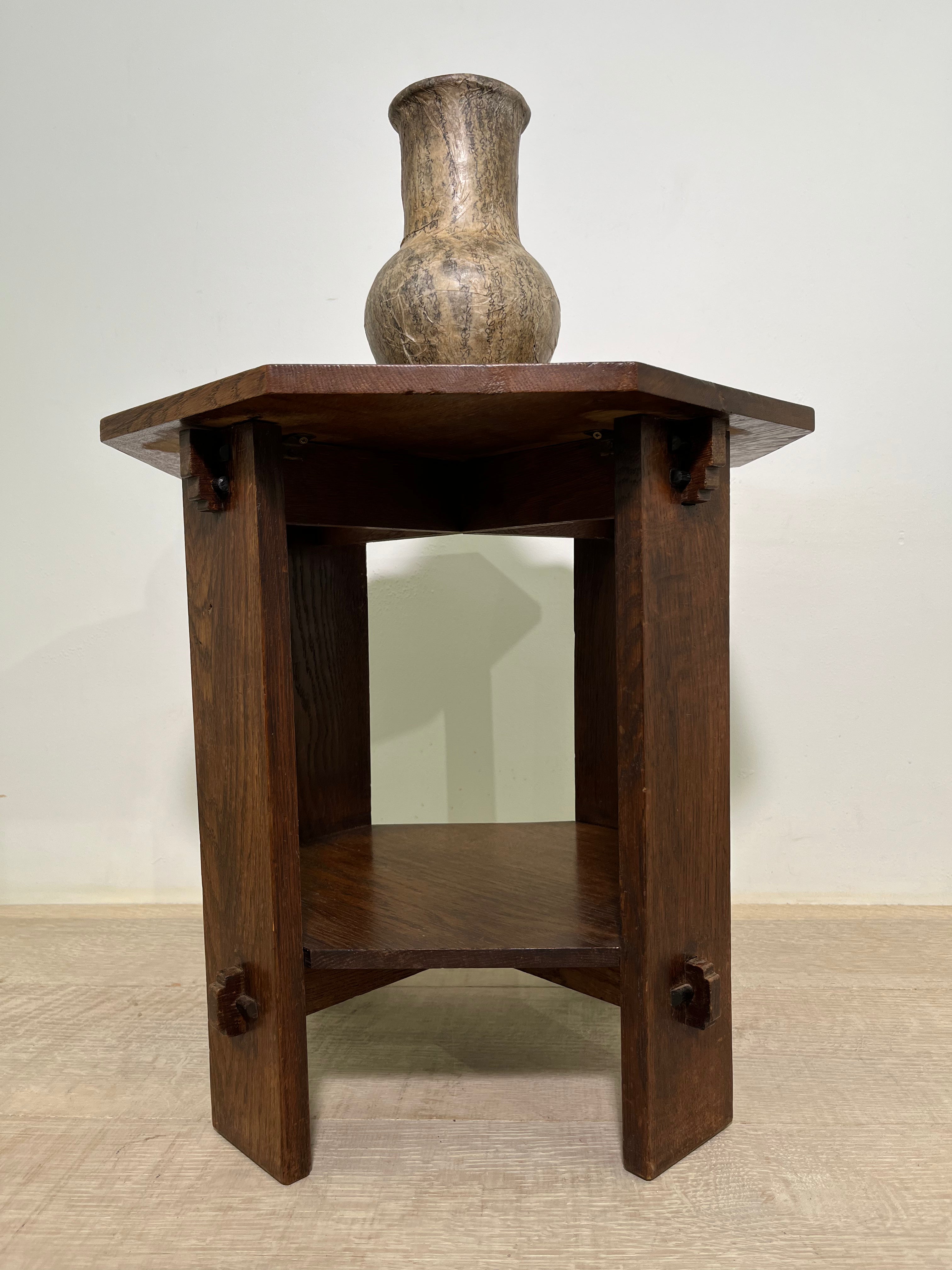 English Deco Wood Side Table