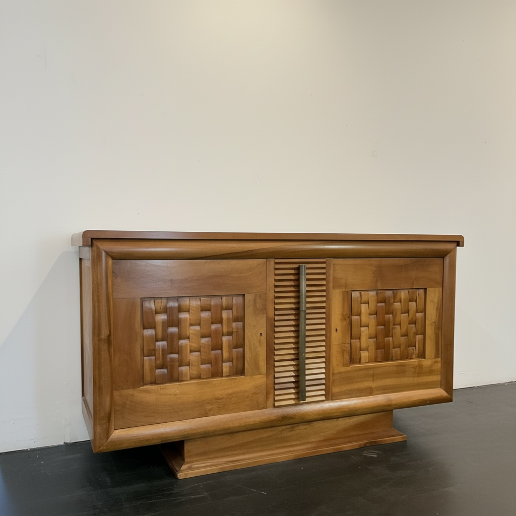 Unusual French 1930's Oak Sideboard