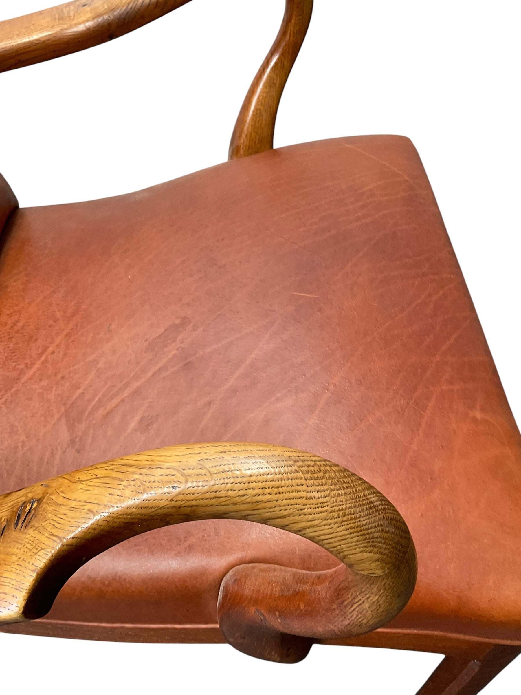 1940's Jacob Hermann Danish Leather Arm Chair