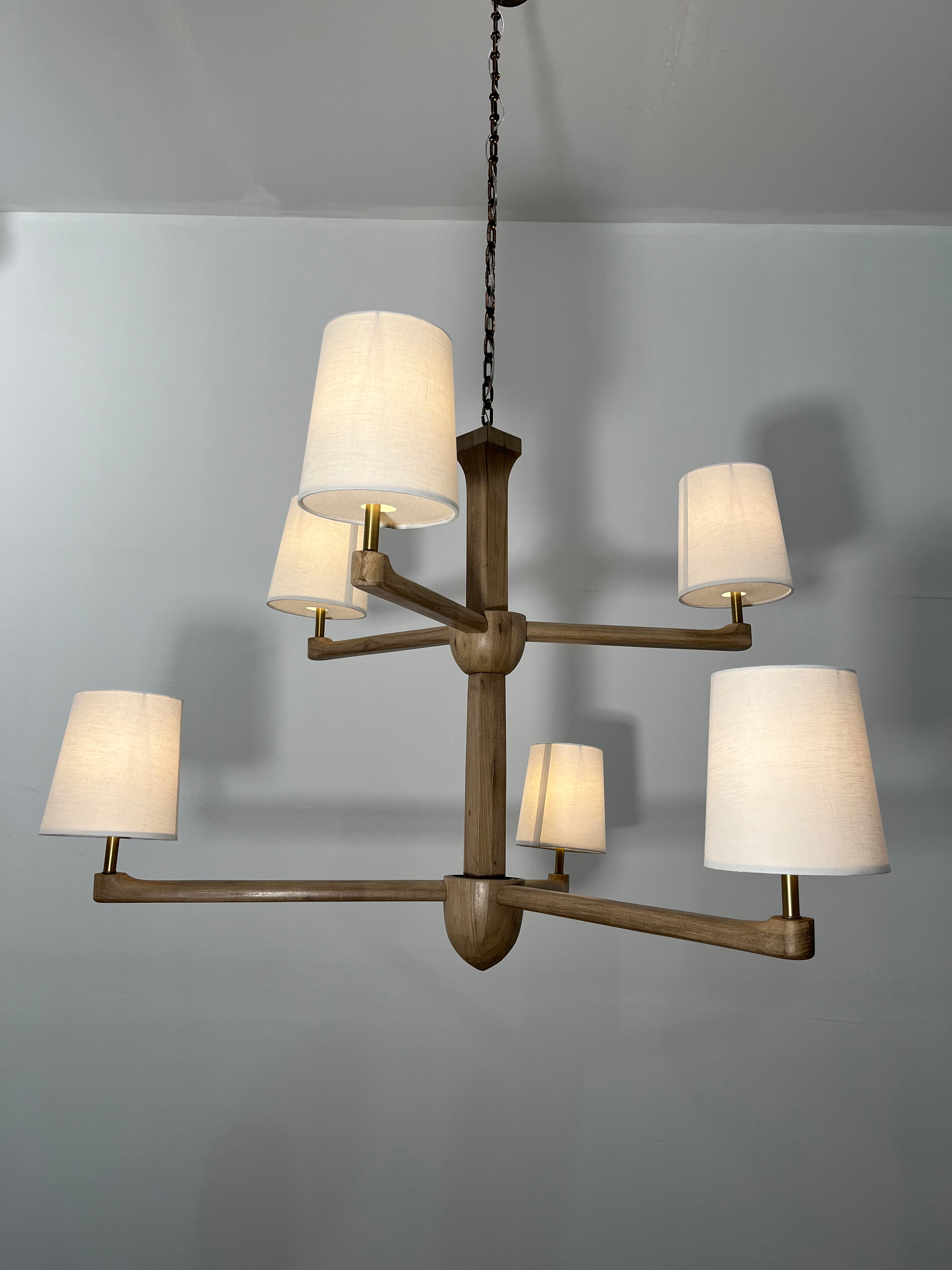 Lucca Studio Taylor Walnut Chandelier (2-Tier)