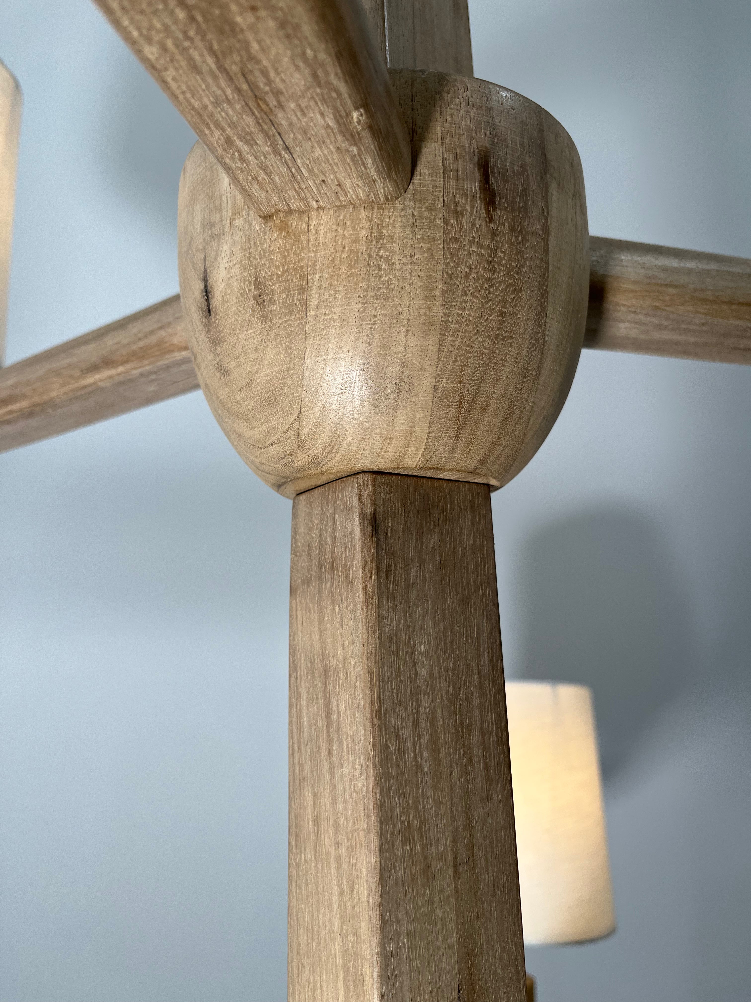 Lucca Studio Taylor Walnut Chandelier (2-Tier)