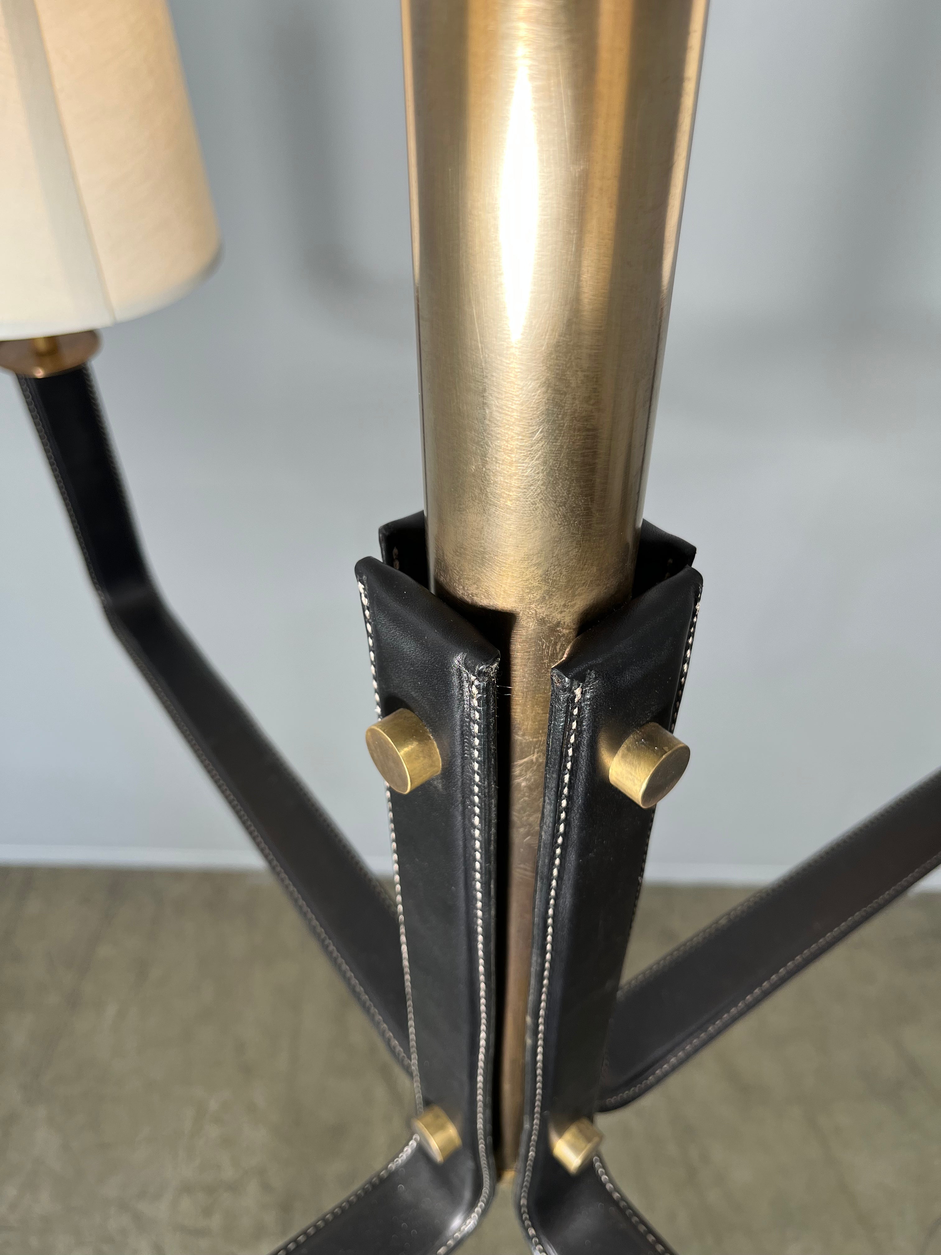 Lucca Studio Ava Leather and Bronze Chandelier