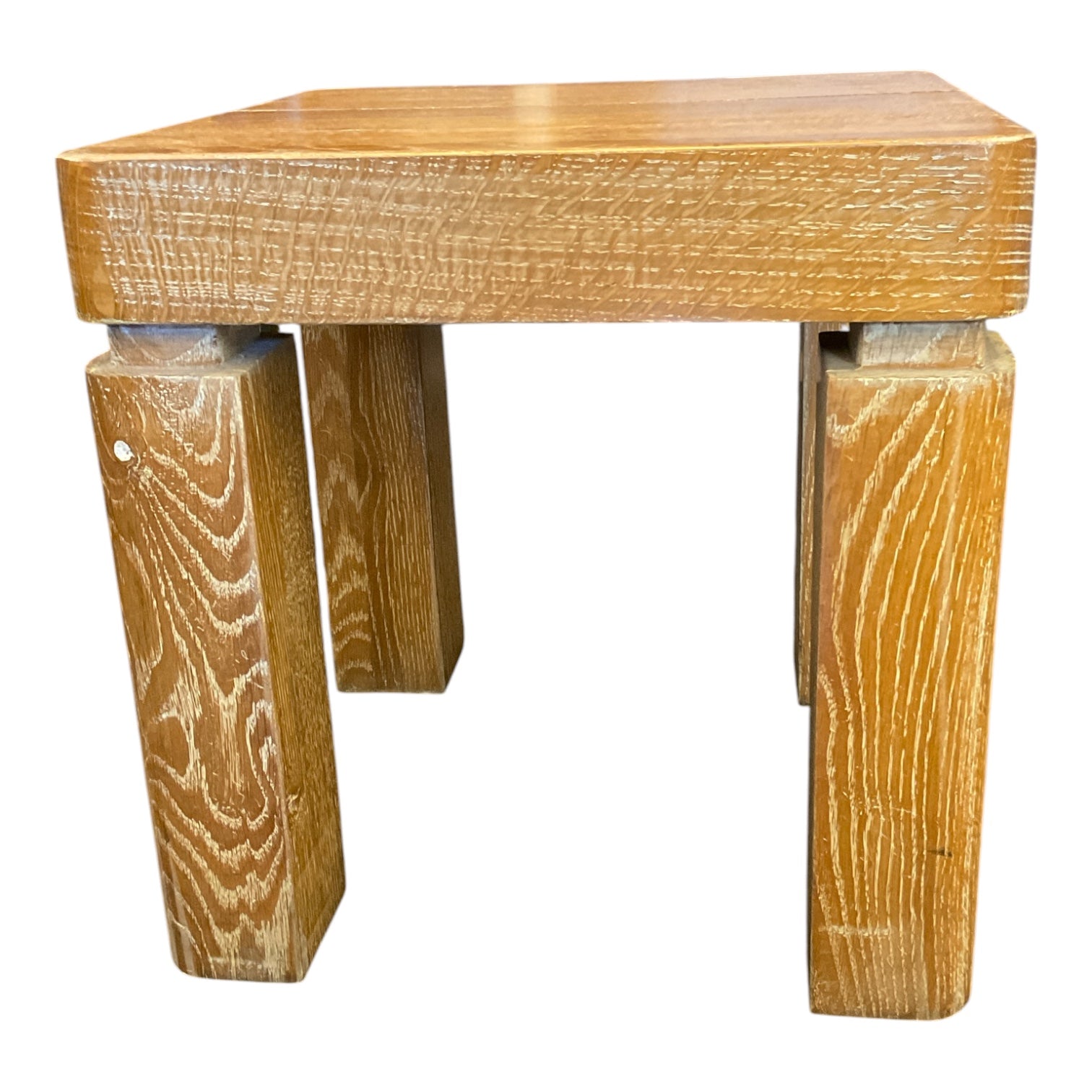 French Cerused Oak Table/stool