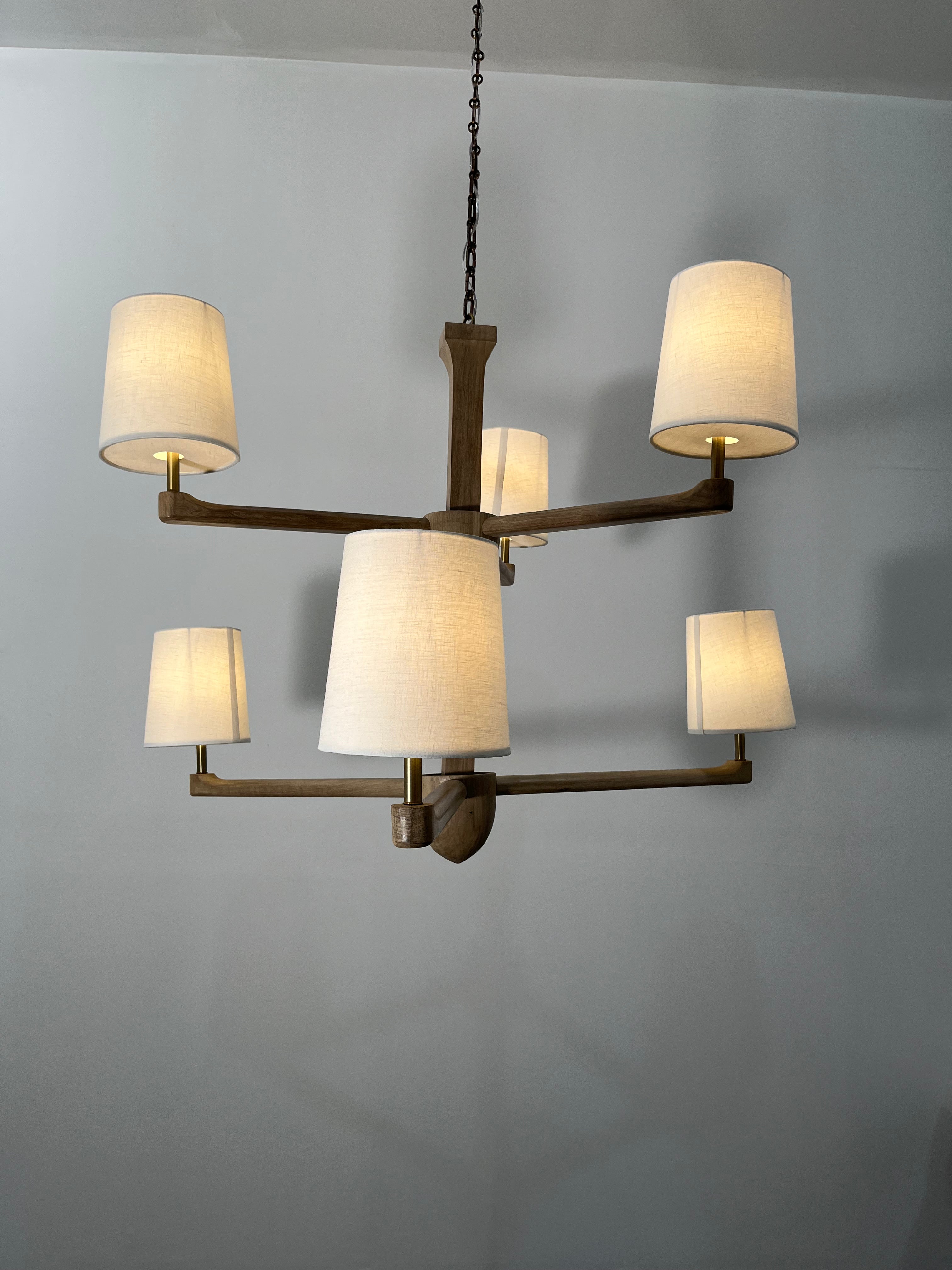 Lucca Studio Taylor Walnut Chandelier (2-Tier)