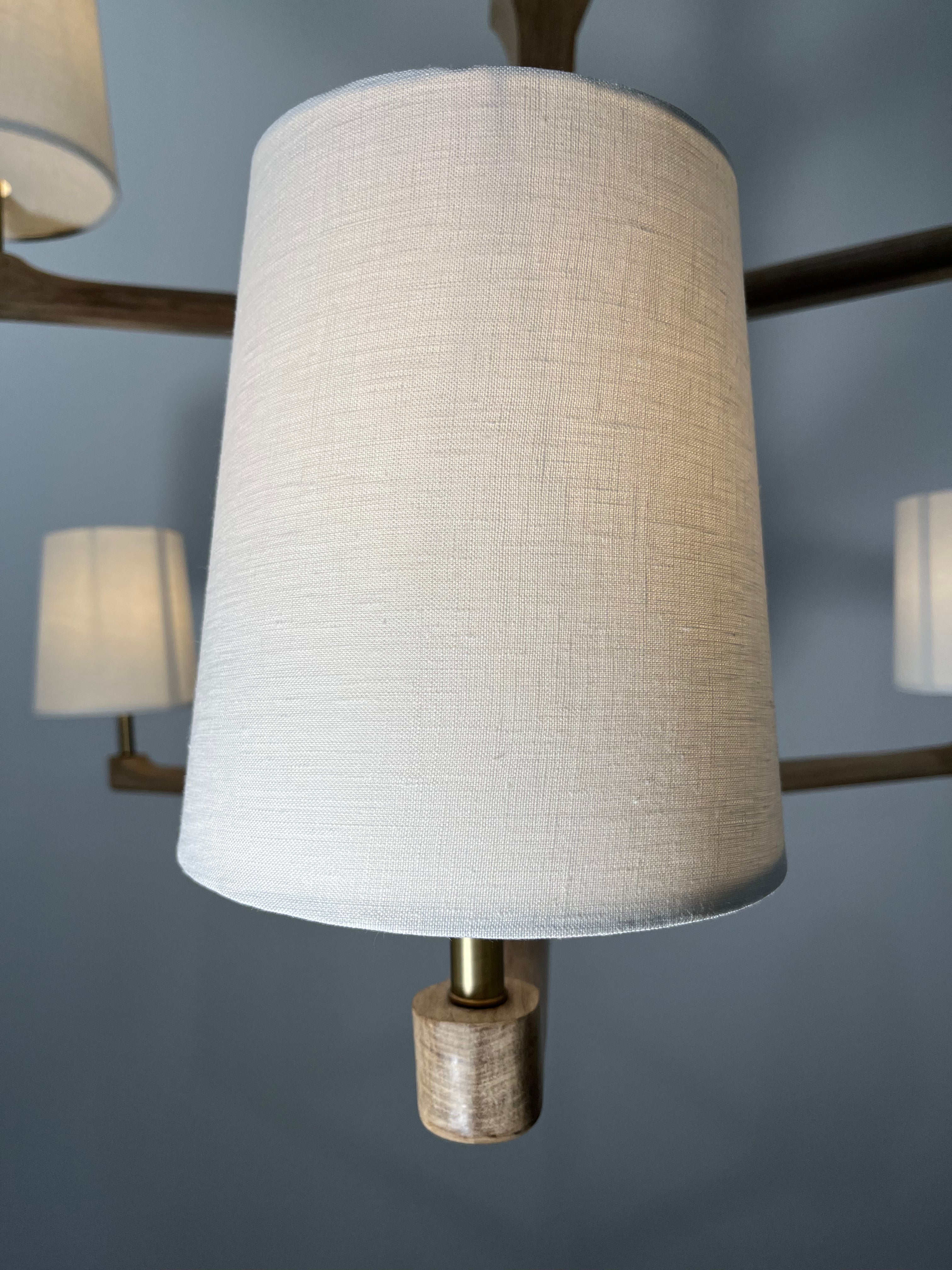 Lucca Studio Taylor Walnut Chandelier (2-Tier)