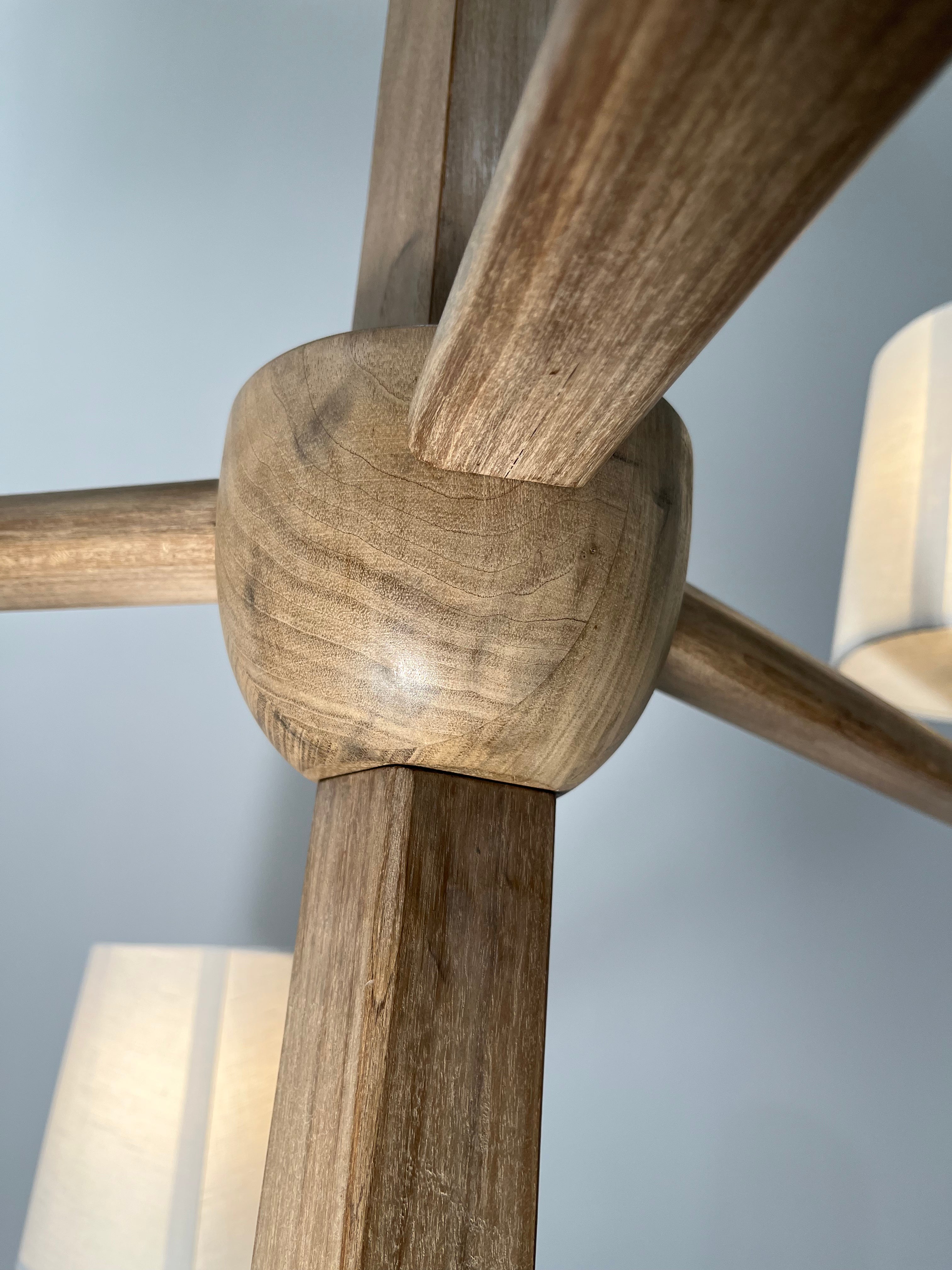 Lucca Studio Taylor Walnut Chandelier (2-Tier)
