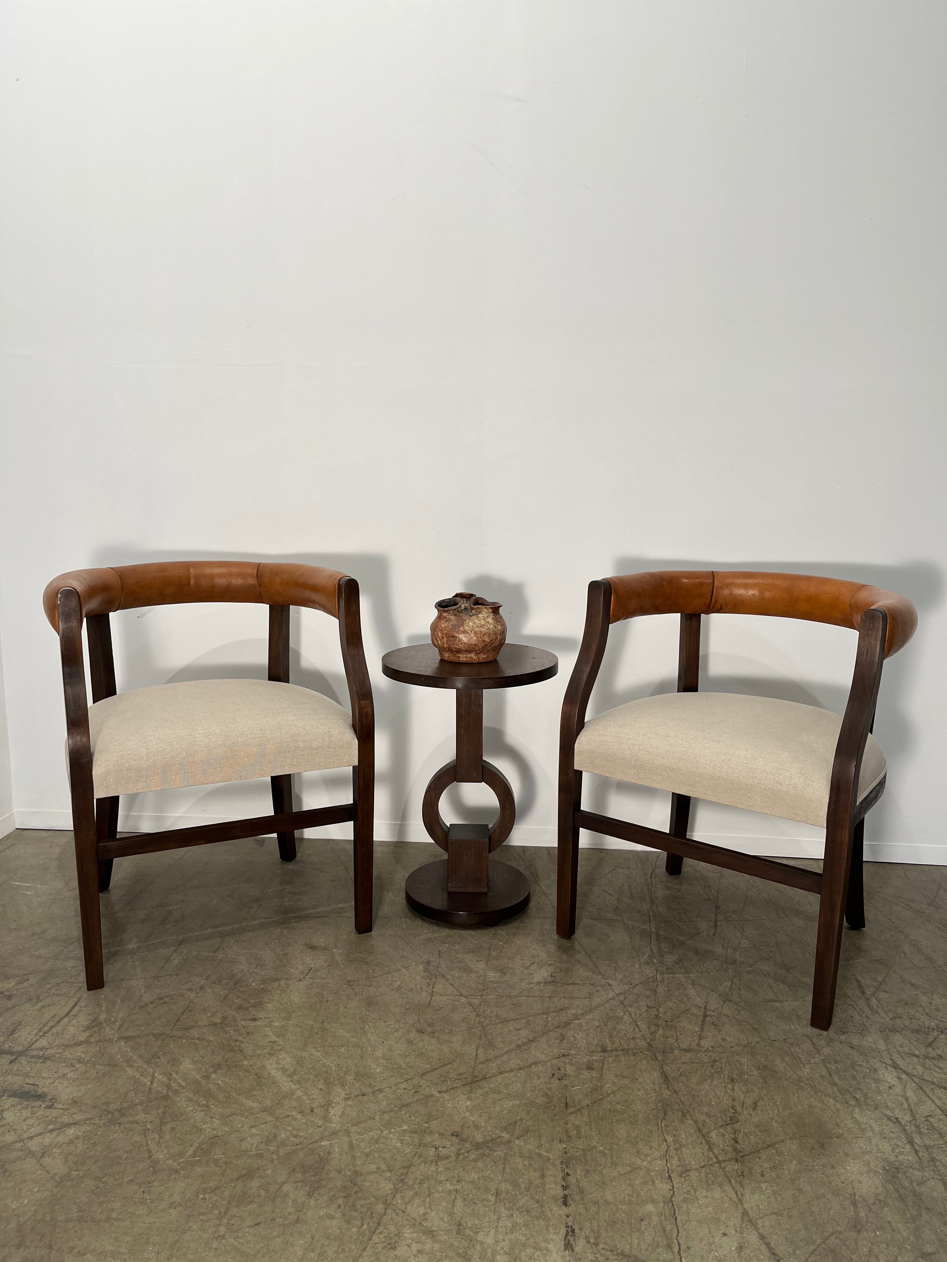 Set of (4) Limited Edition Ebonized Bennet Arm Chairs