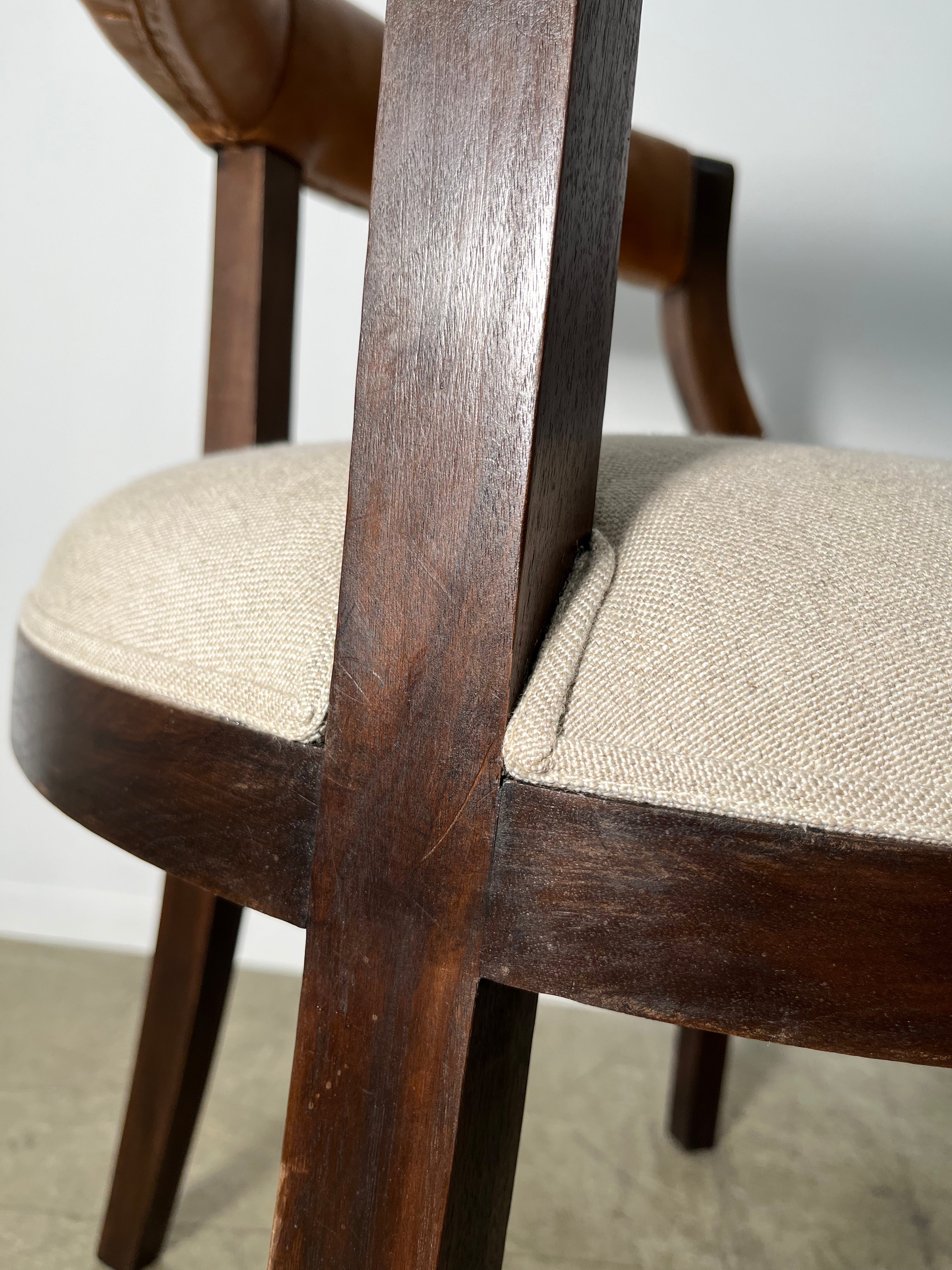 Set of (4) Limited Edition Ebonized Bennet Arm Chairs