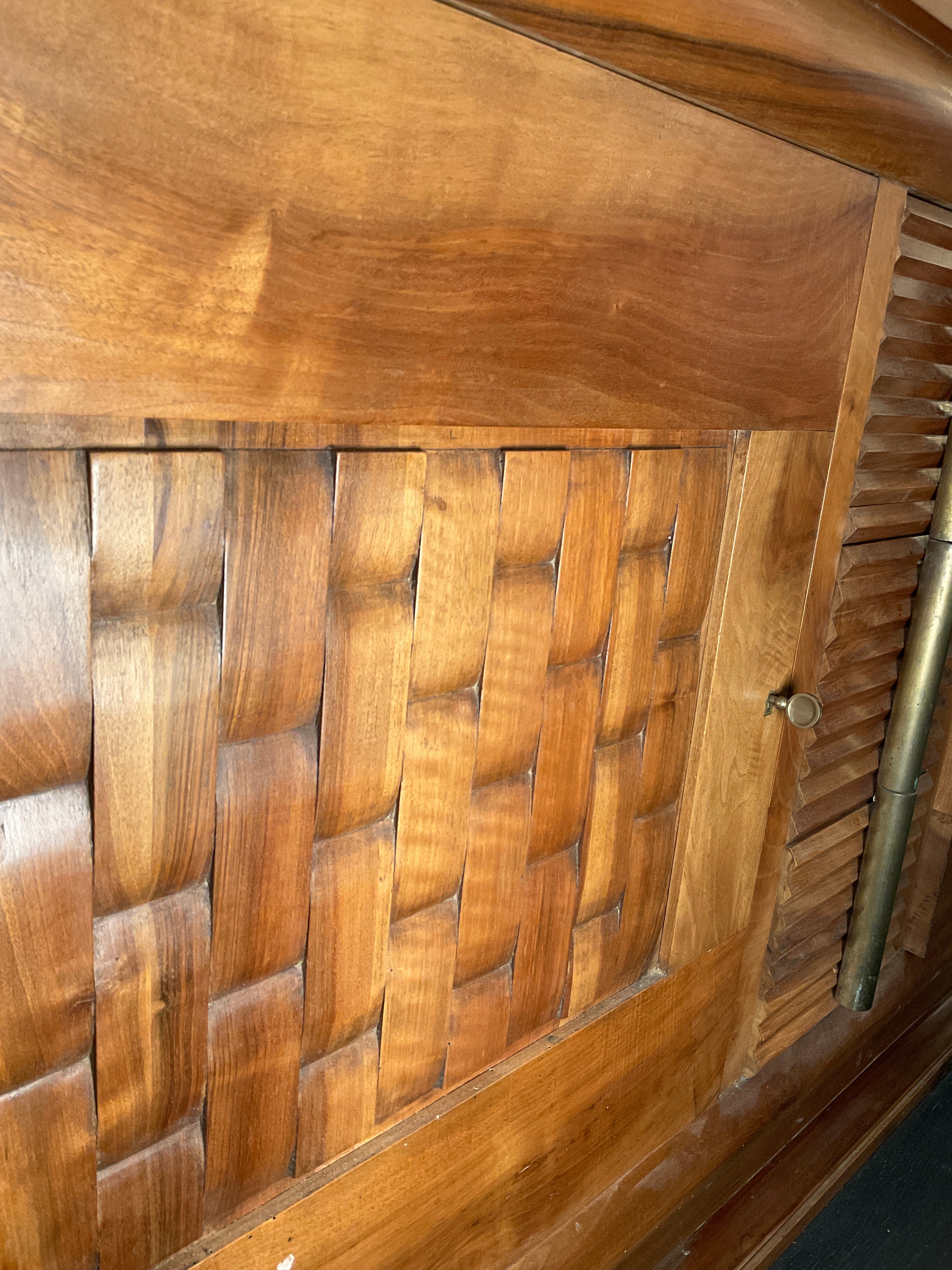 Unusual French 1930's Oak Sideboard