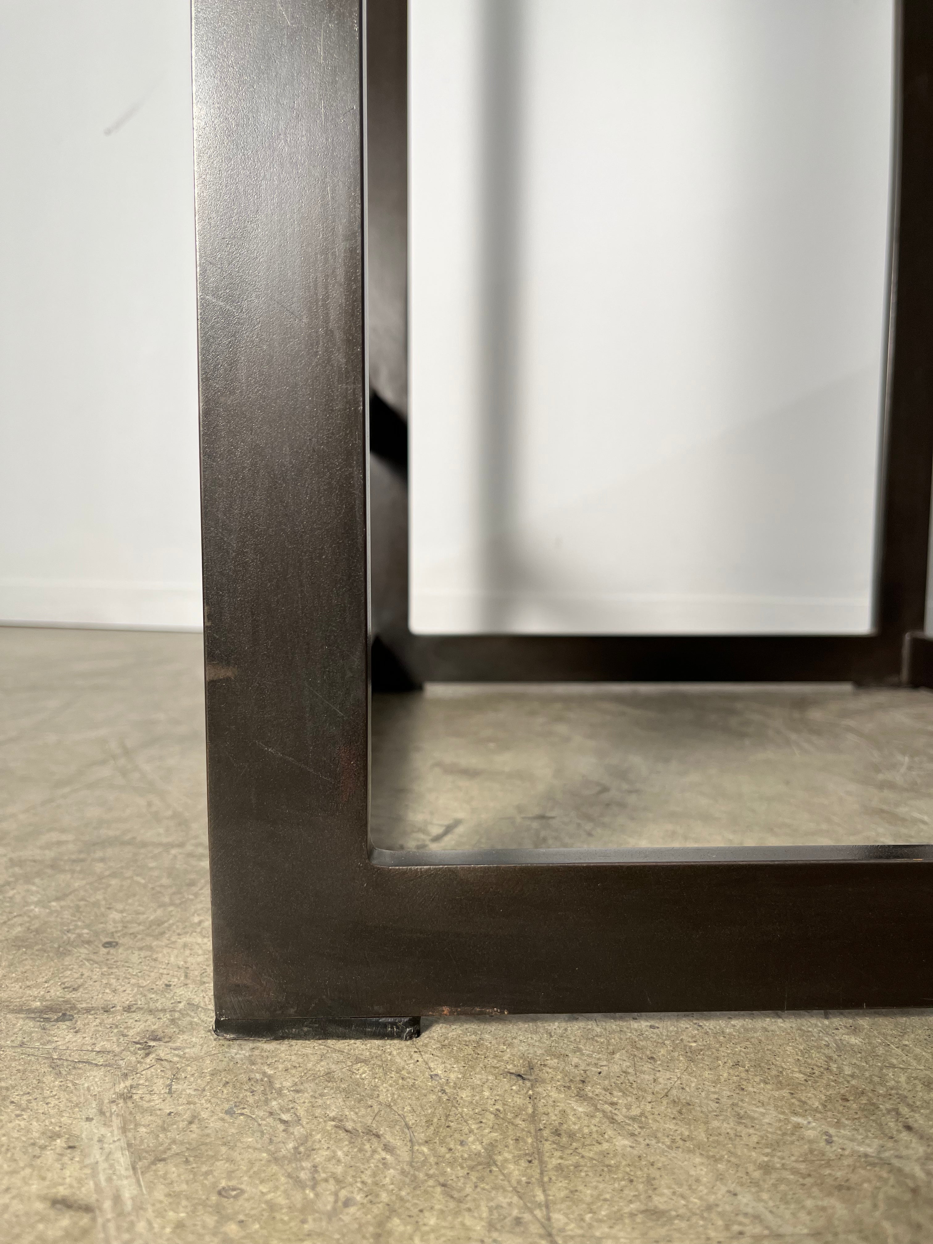 Pair of Limited Edition Saddle Leather Bar Stools