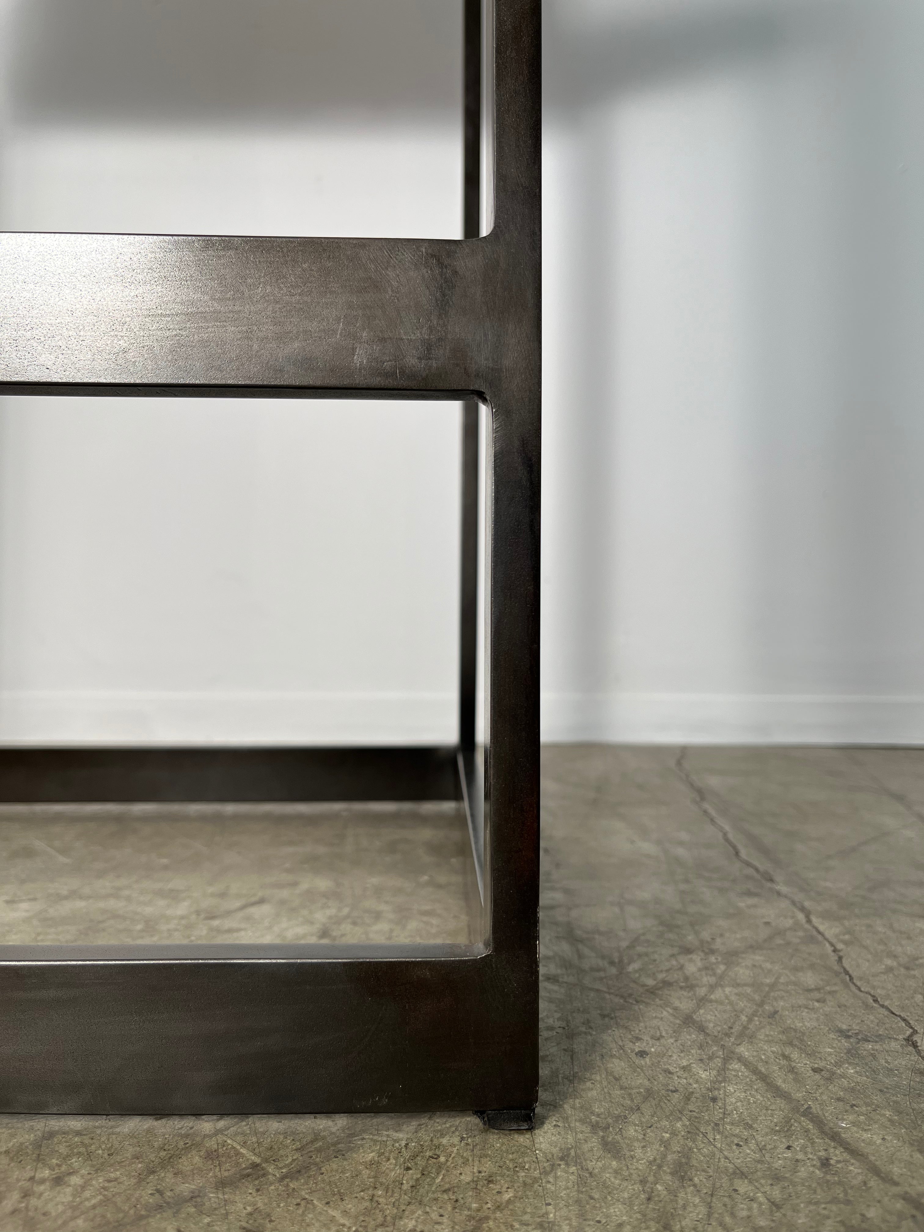 Pair of Limited Edition Saddle Leather Bar Stools