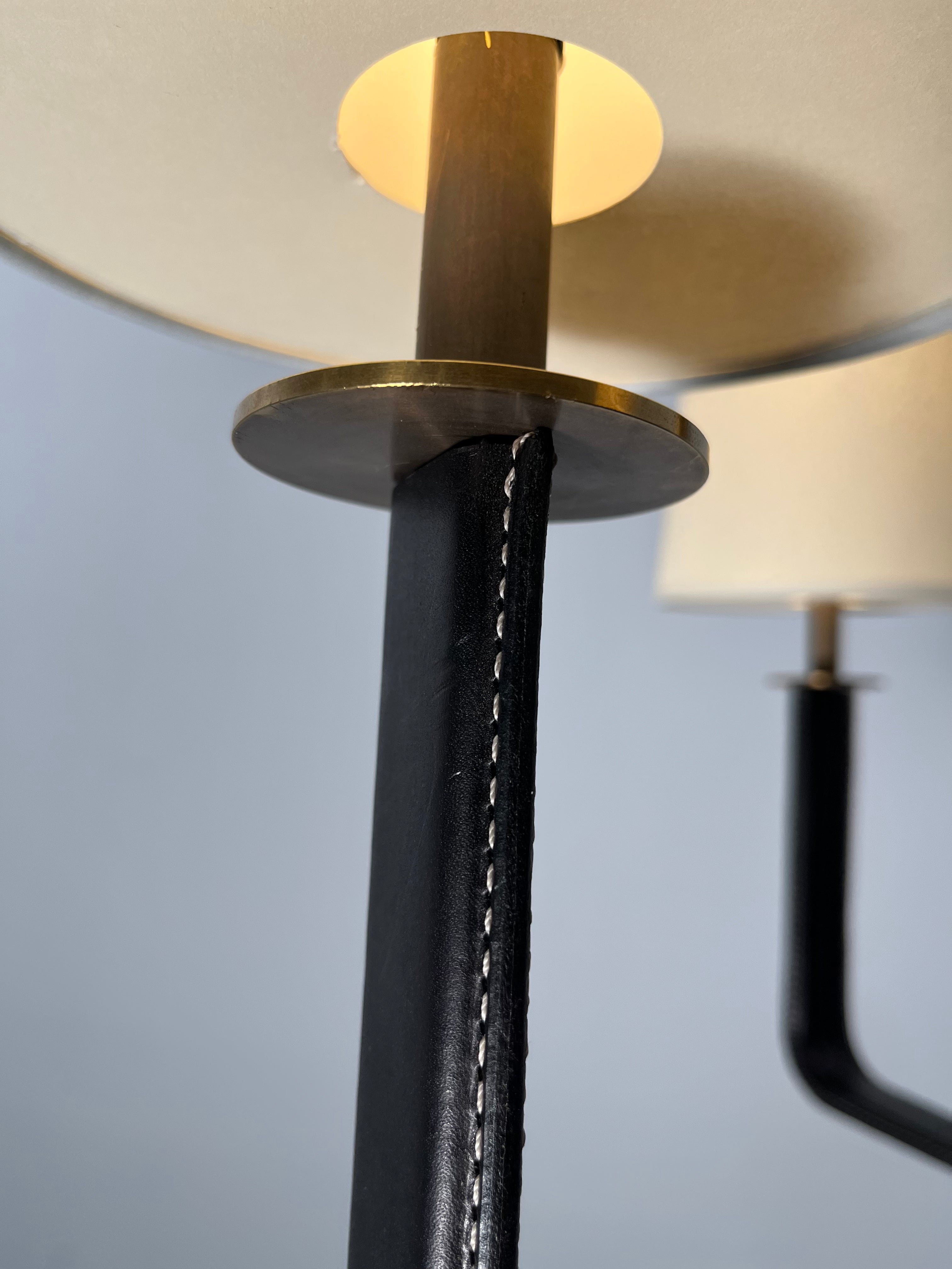 Lucca Studio Ava Leather and Bronze Chandelier