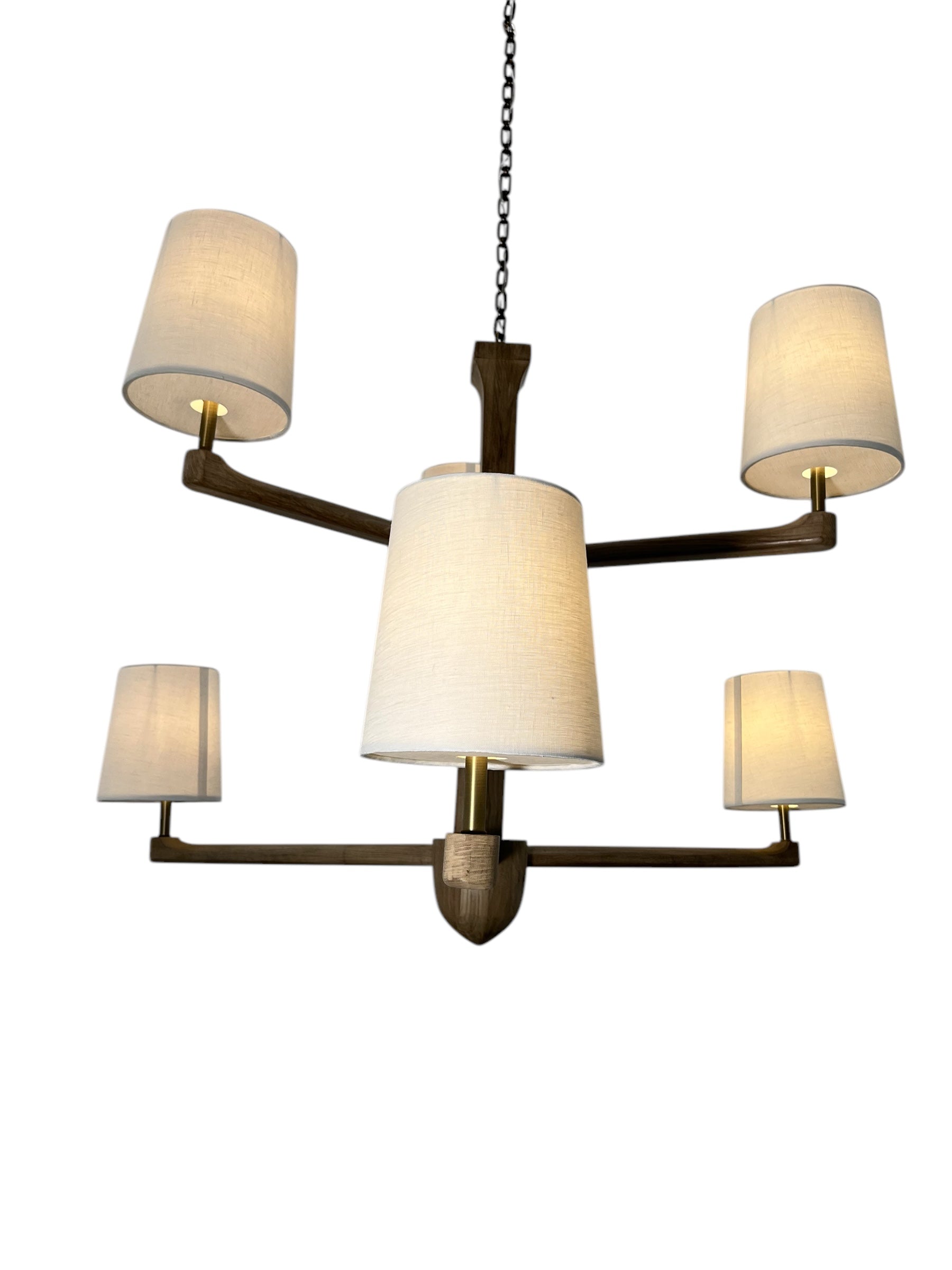 Lucca Studio Walnut Taylor Chandelier ( 2-Tier)