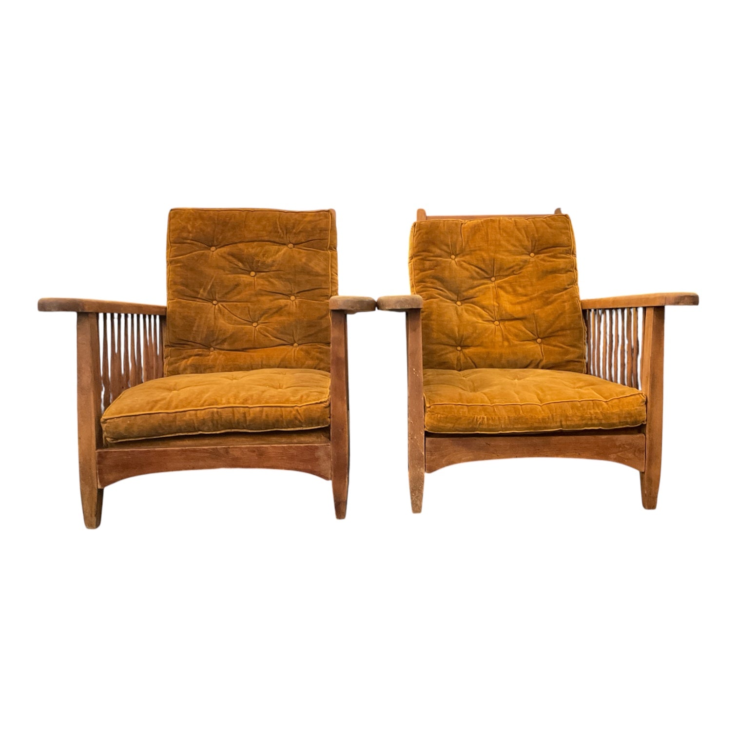 Pair of English Slat Back Chairs