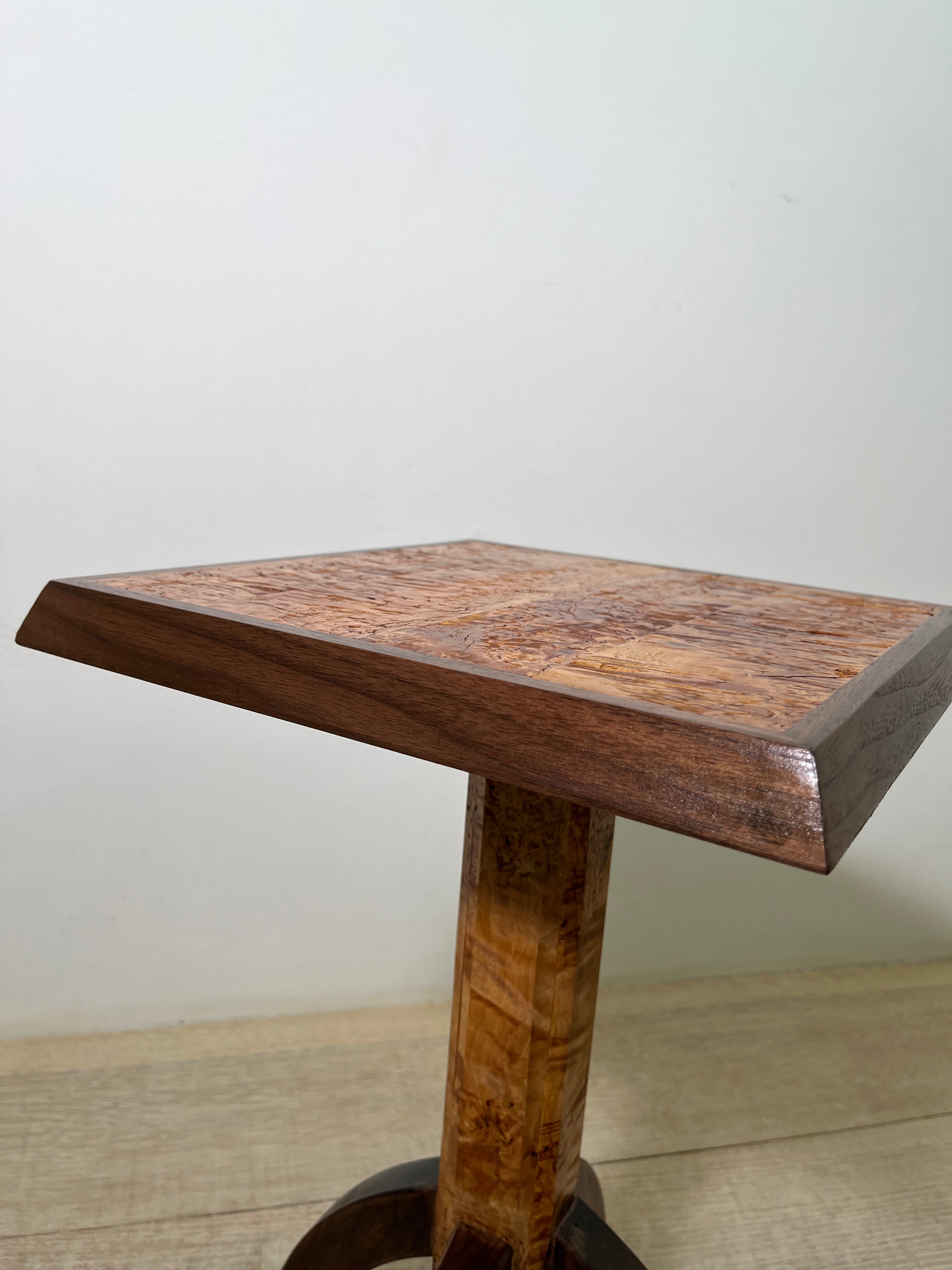 Limited Edition Swedish Antique Burlwood Side Table
