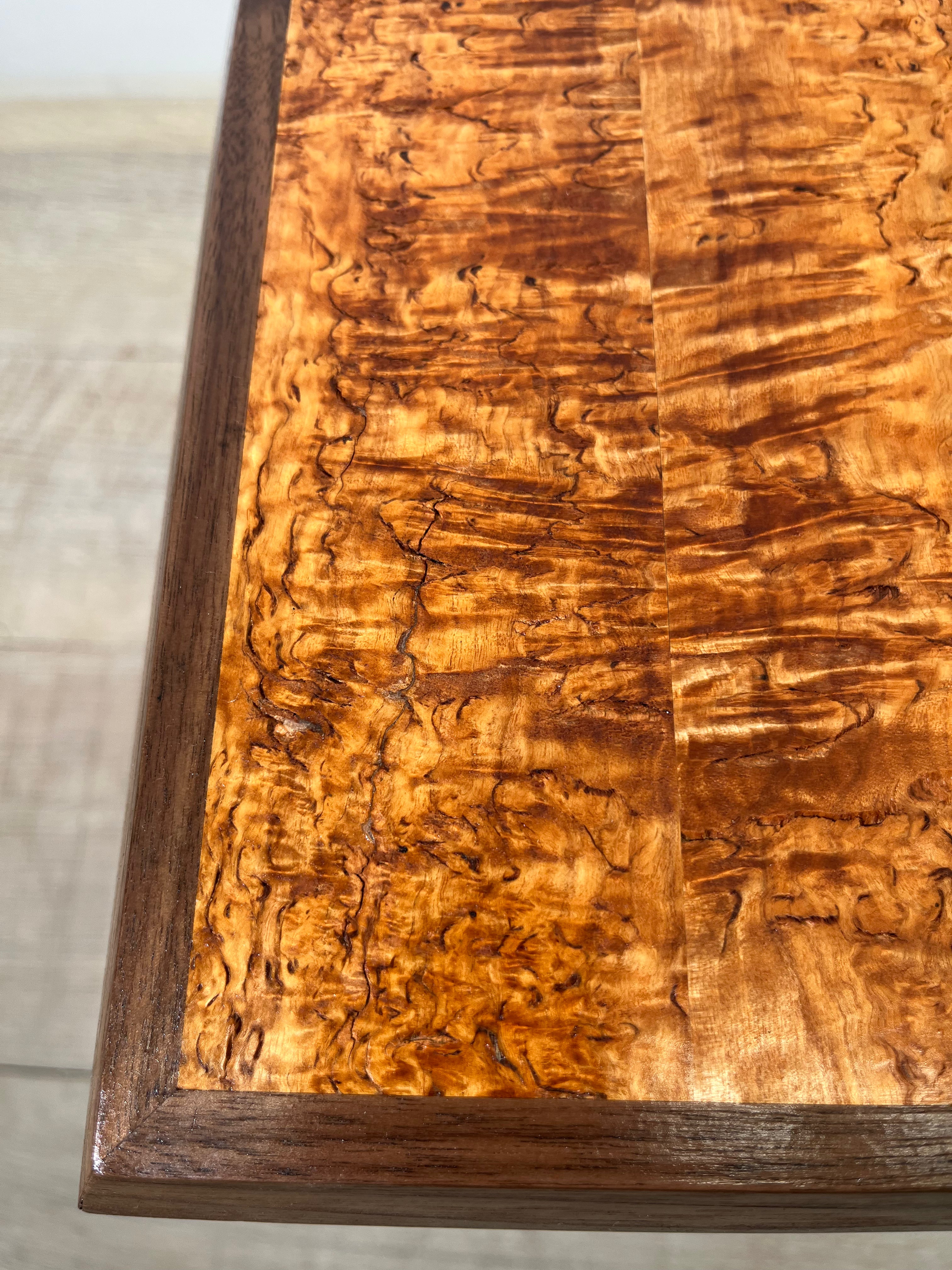 Limited Edition Swedish Antique Burlwood Side Table