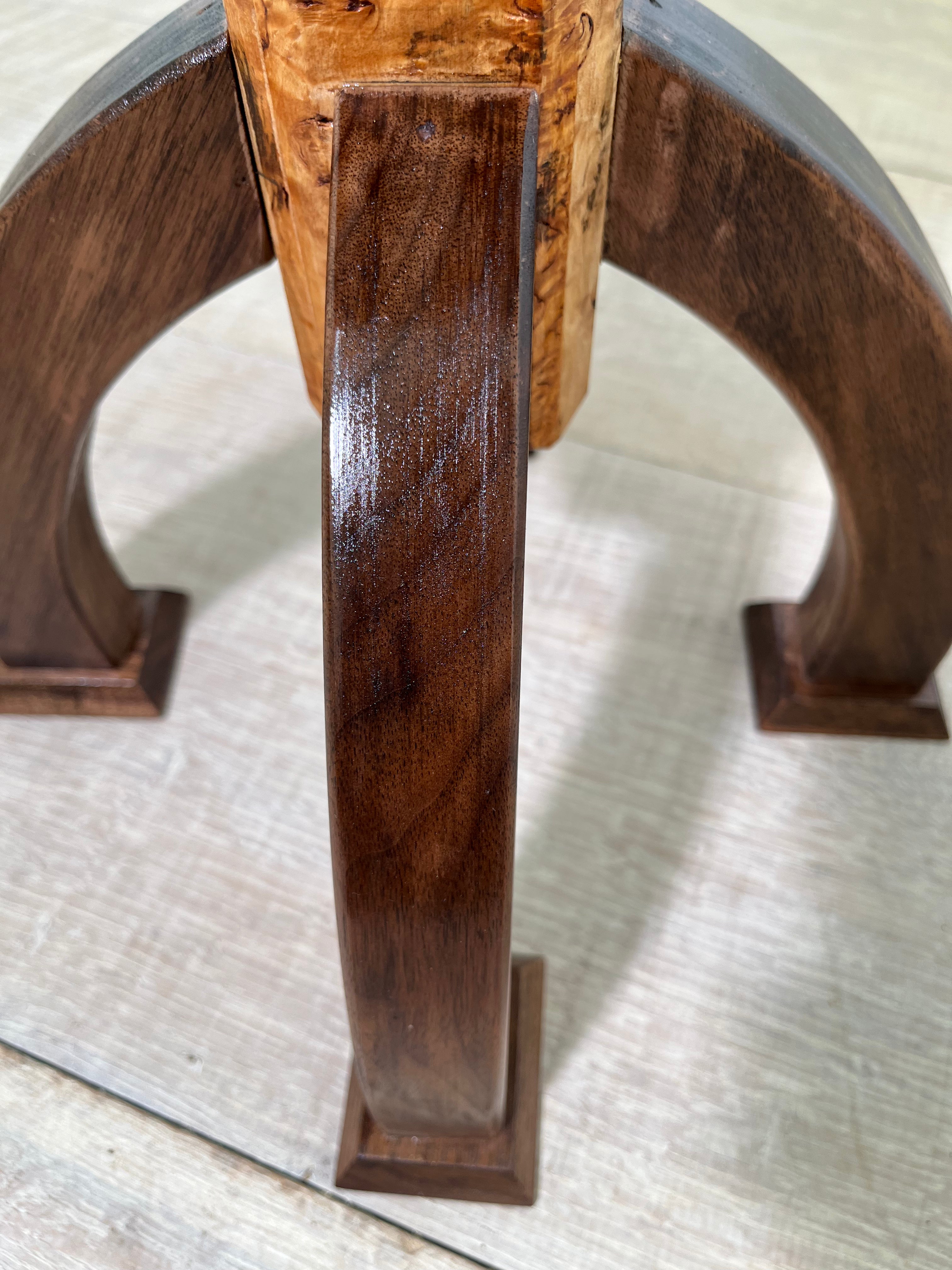 Limited Edition Swedish Antique Burlwood Side Table