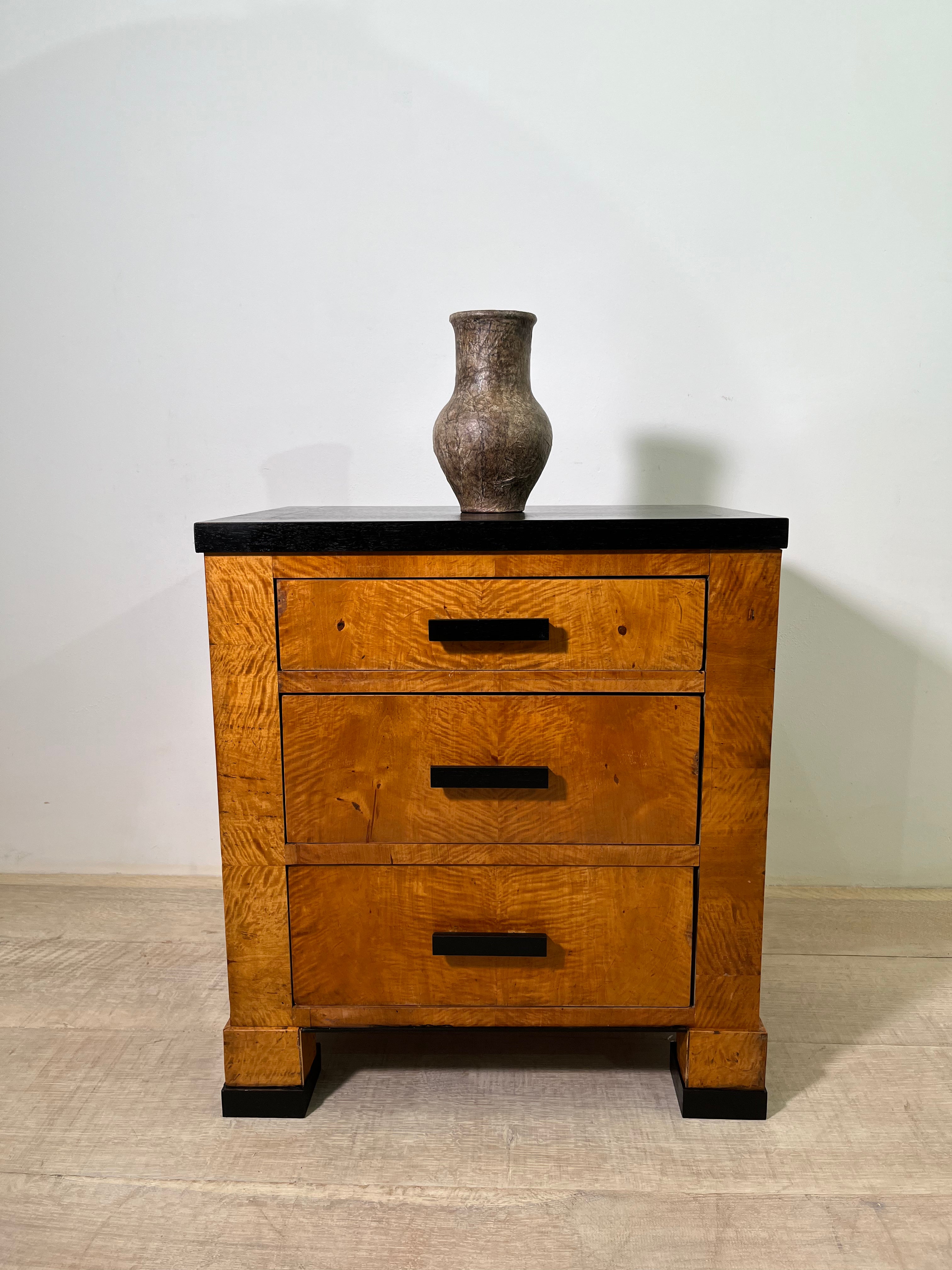 Limited Edition Single Swedish Burl-wood Nightstand pair available