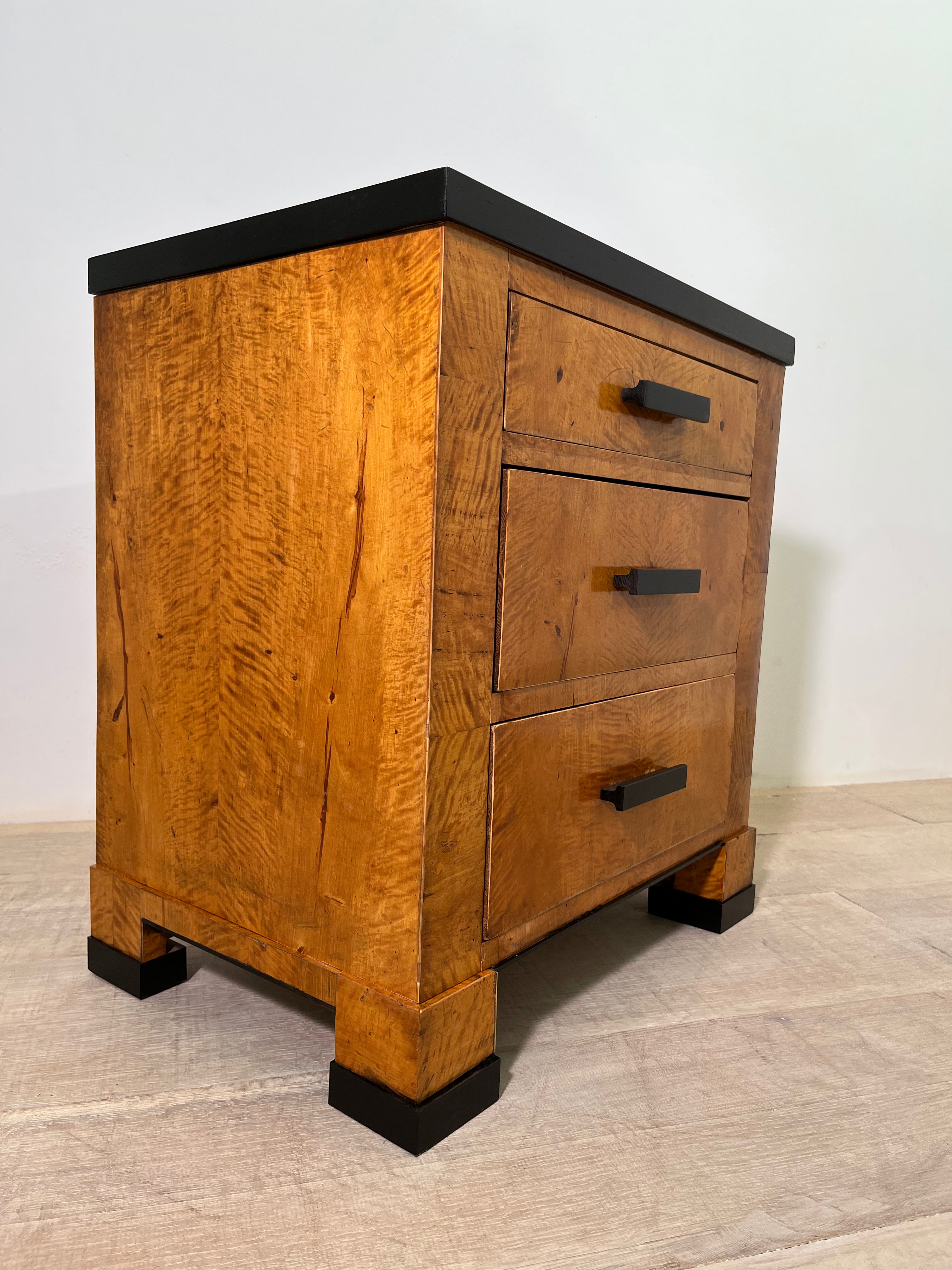 Limited Edition Single Swedish Burl-wood Nightstand pair available