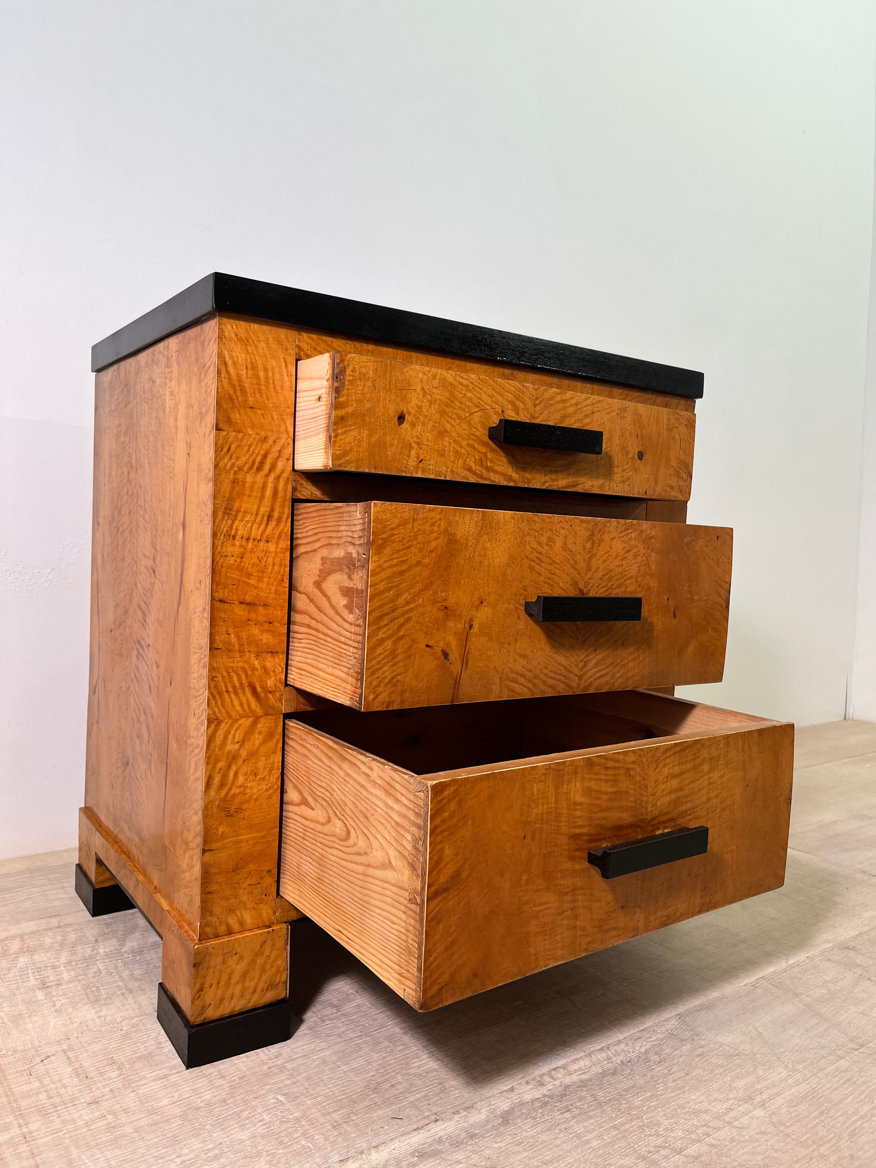 Limited Edition Single Swedish Burl-wood Nightstand pair available