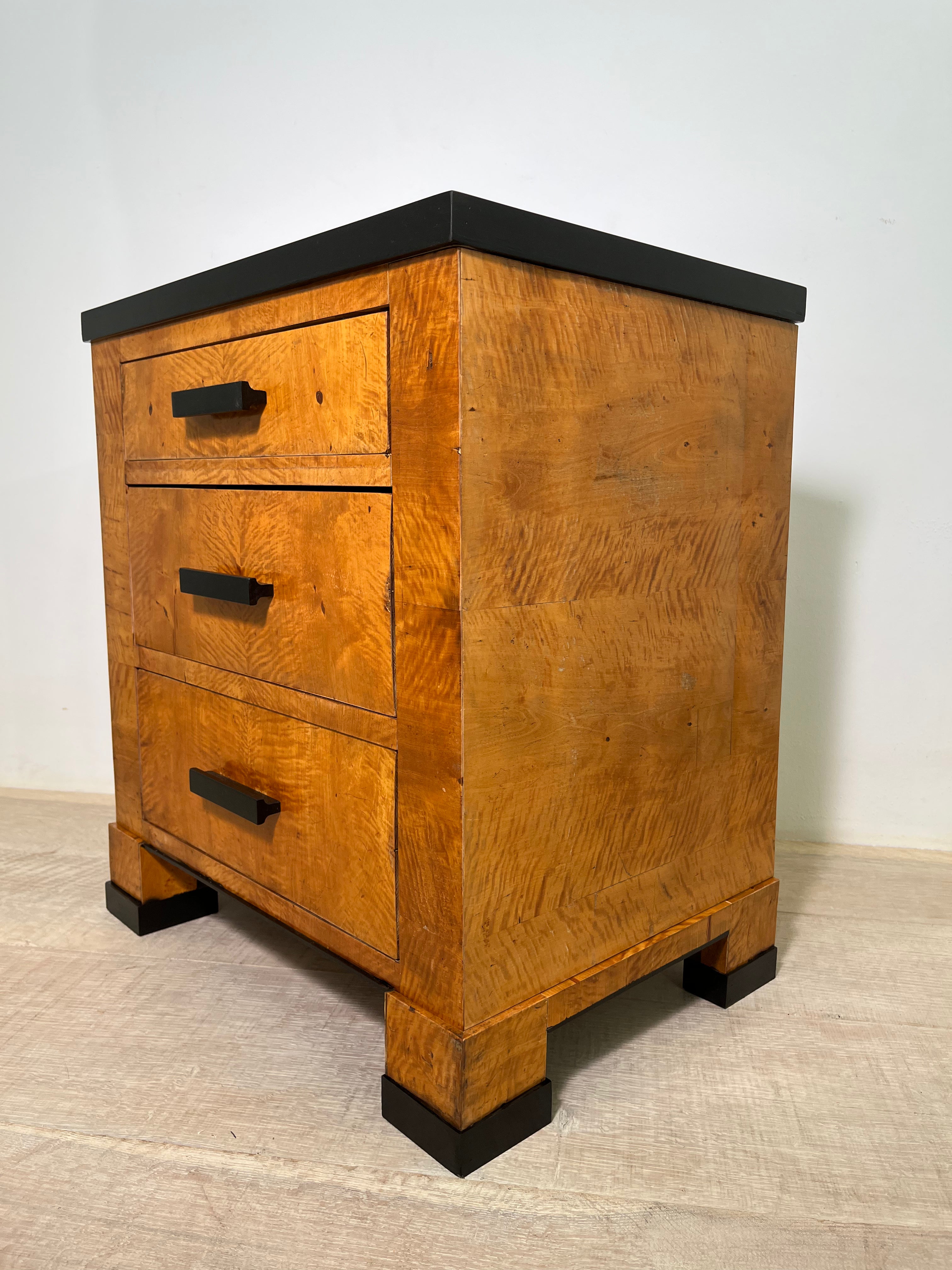 Limited Edition Single Swedish Burl-wood Nightstand pair available