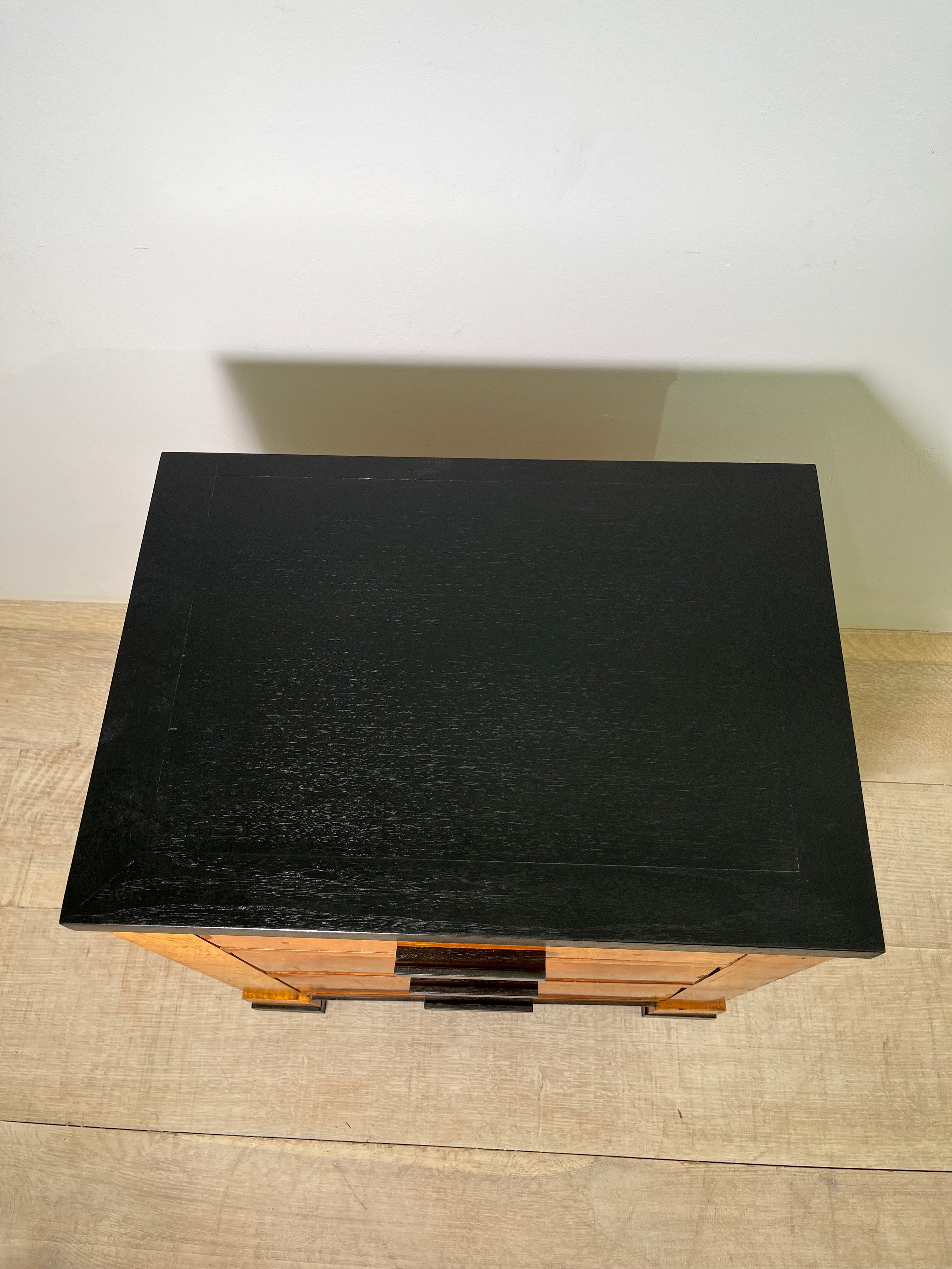 Limited Edition Single Swedish Burl-wood Nightstand pair available