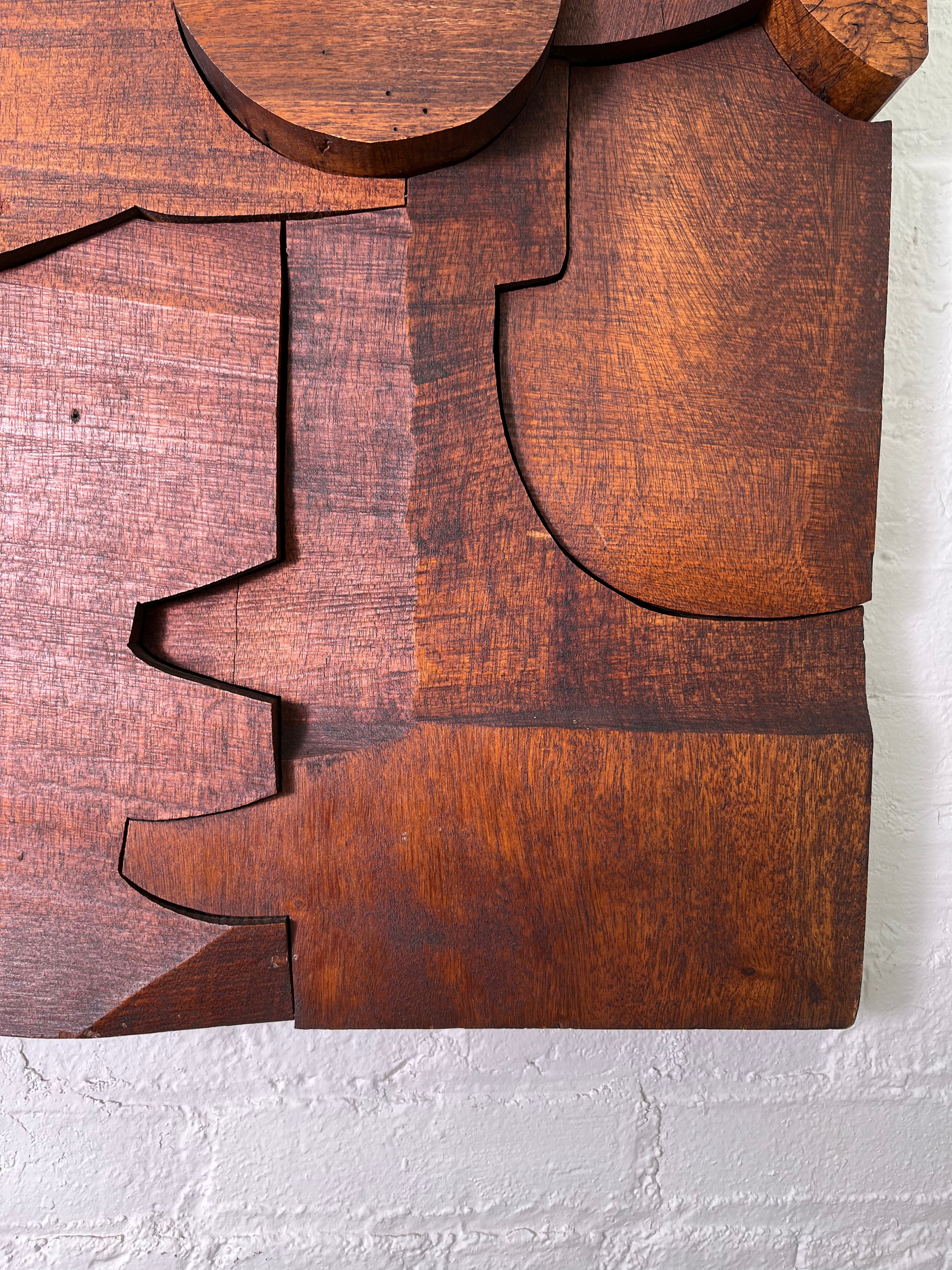 "Hugh Townley" 1962 Wood Relief Wall Sculpture